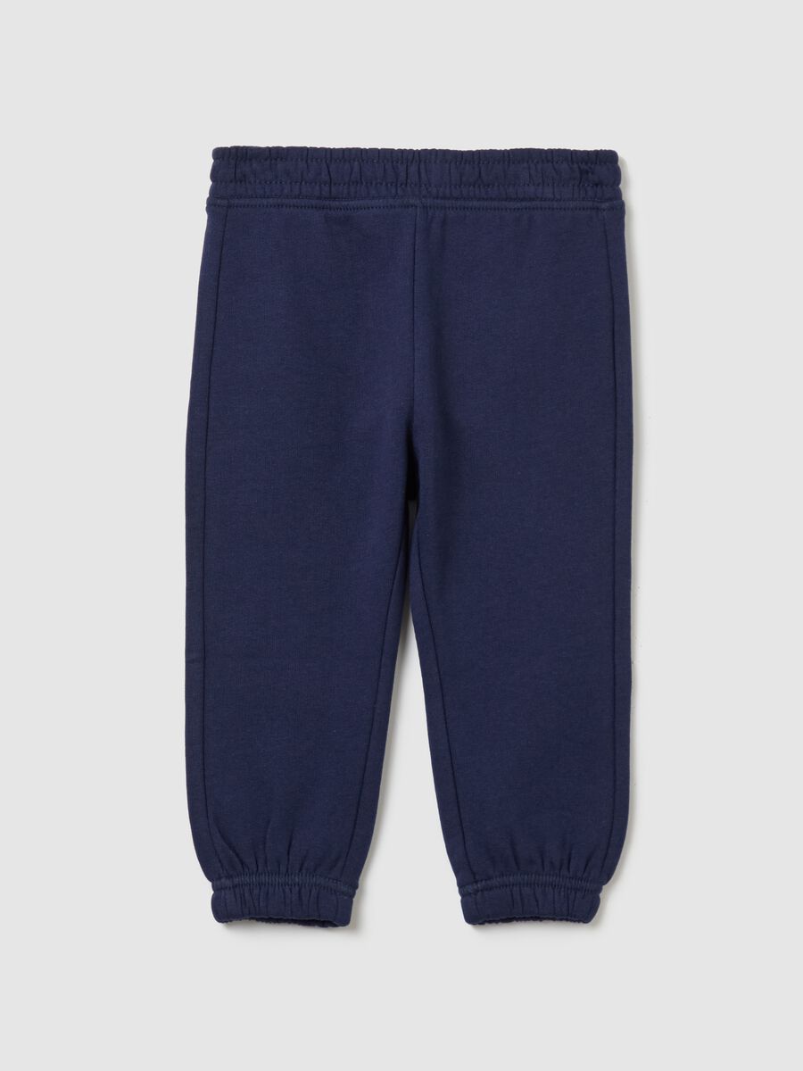 Fleece joggers with elasticated edging_0