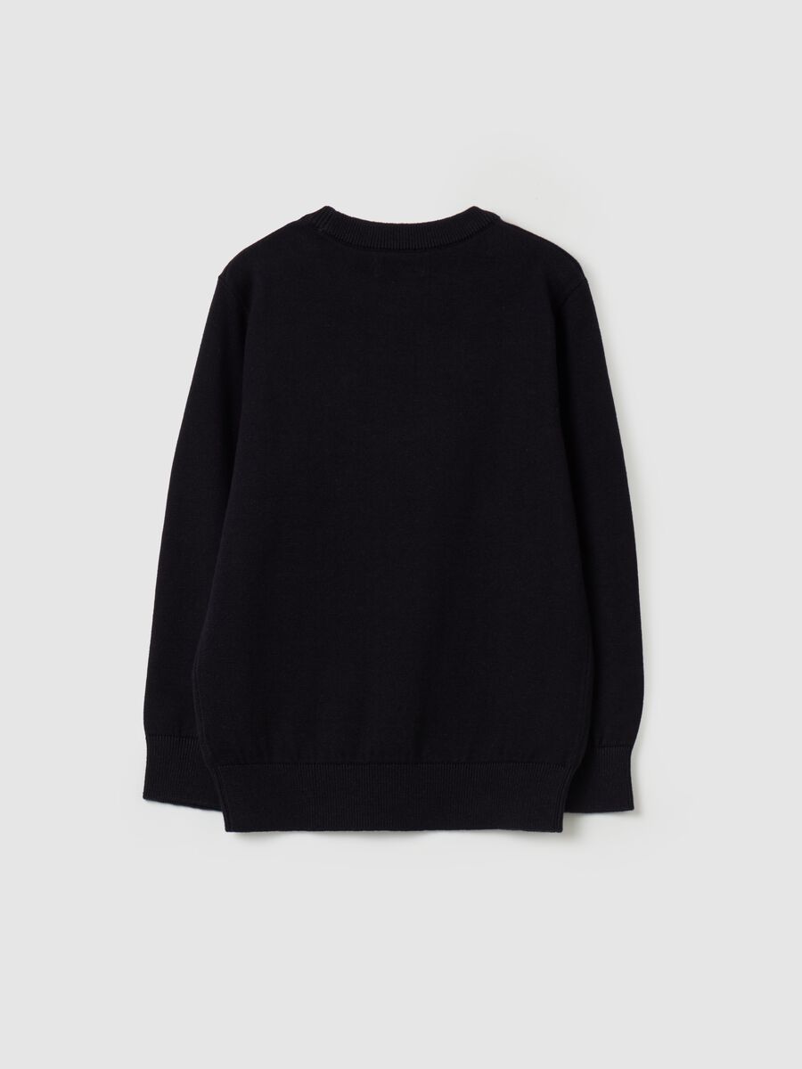 Cotton pullover with round neck_1