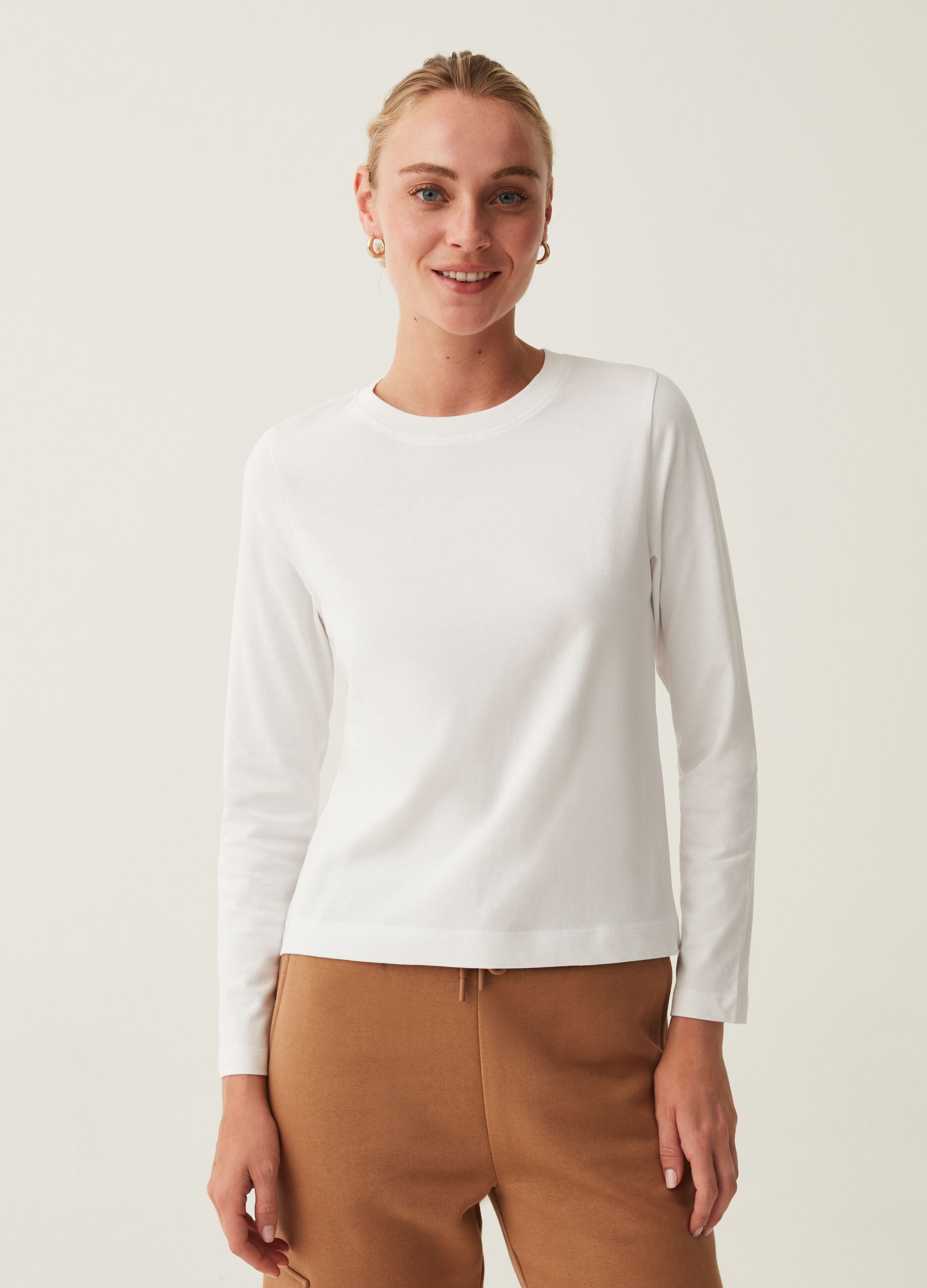 Long-sleeved T-shirt in cotton