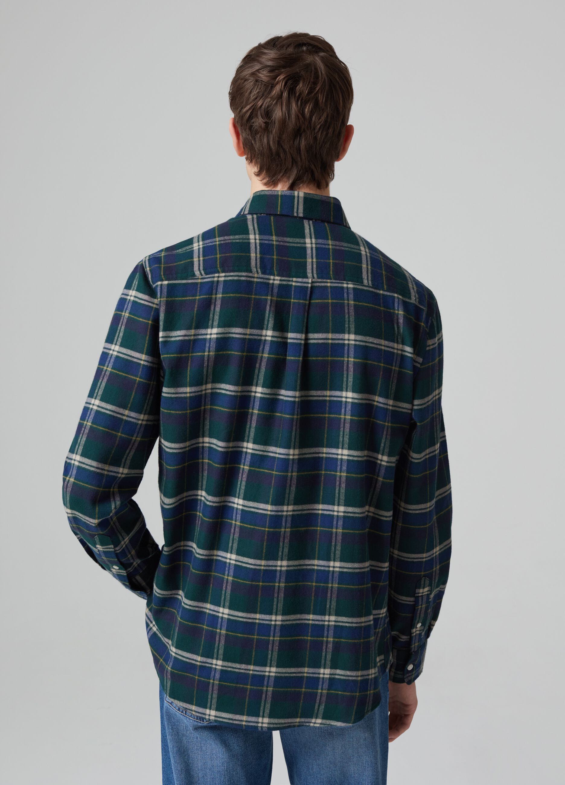 Flannel shirt with check pattern