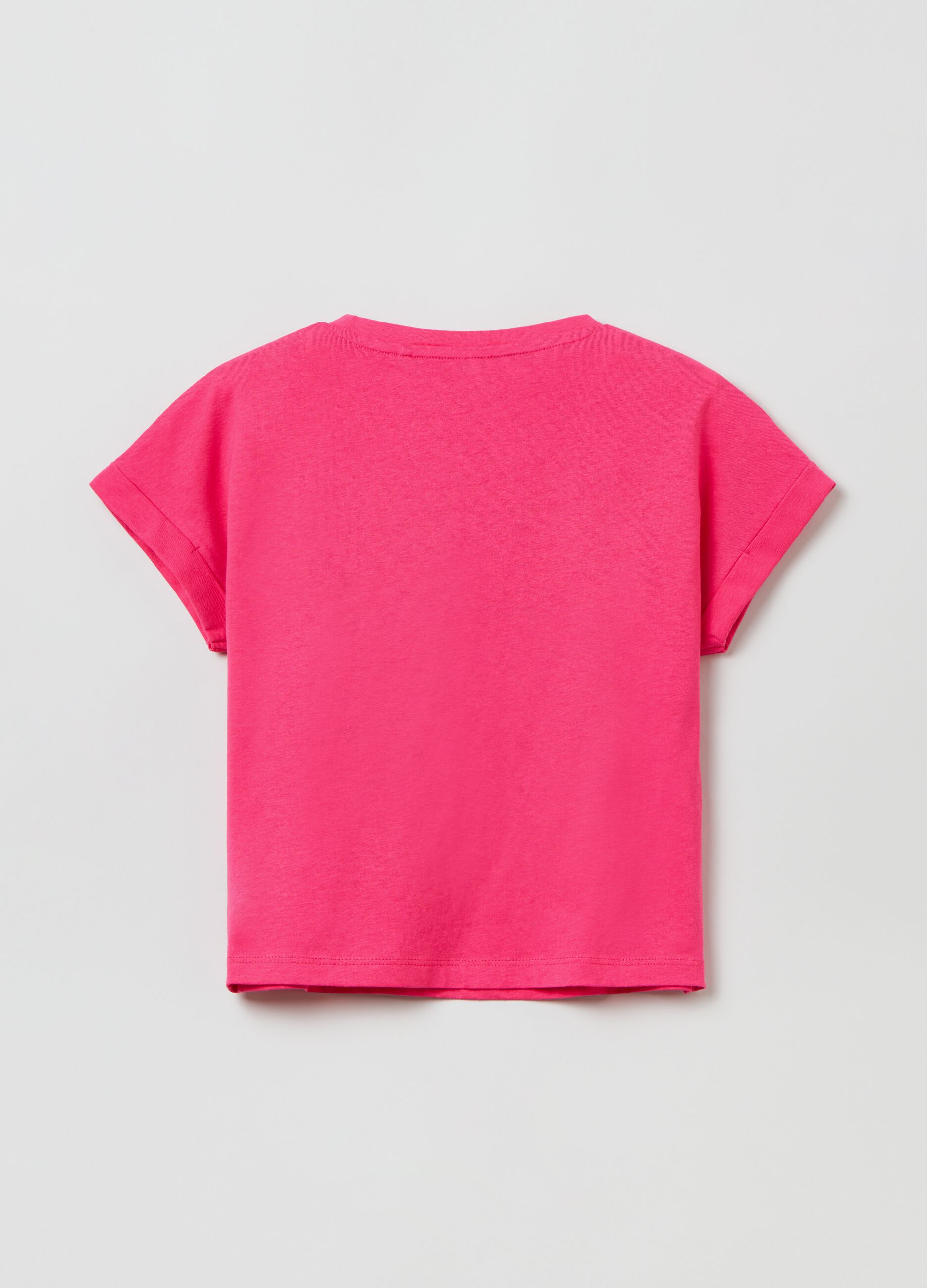 Cotton T-shirt with printed lettering