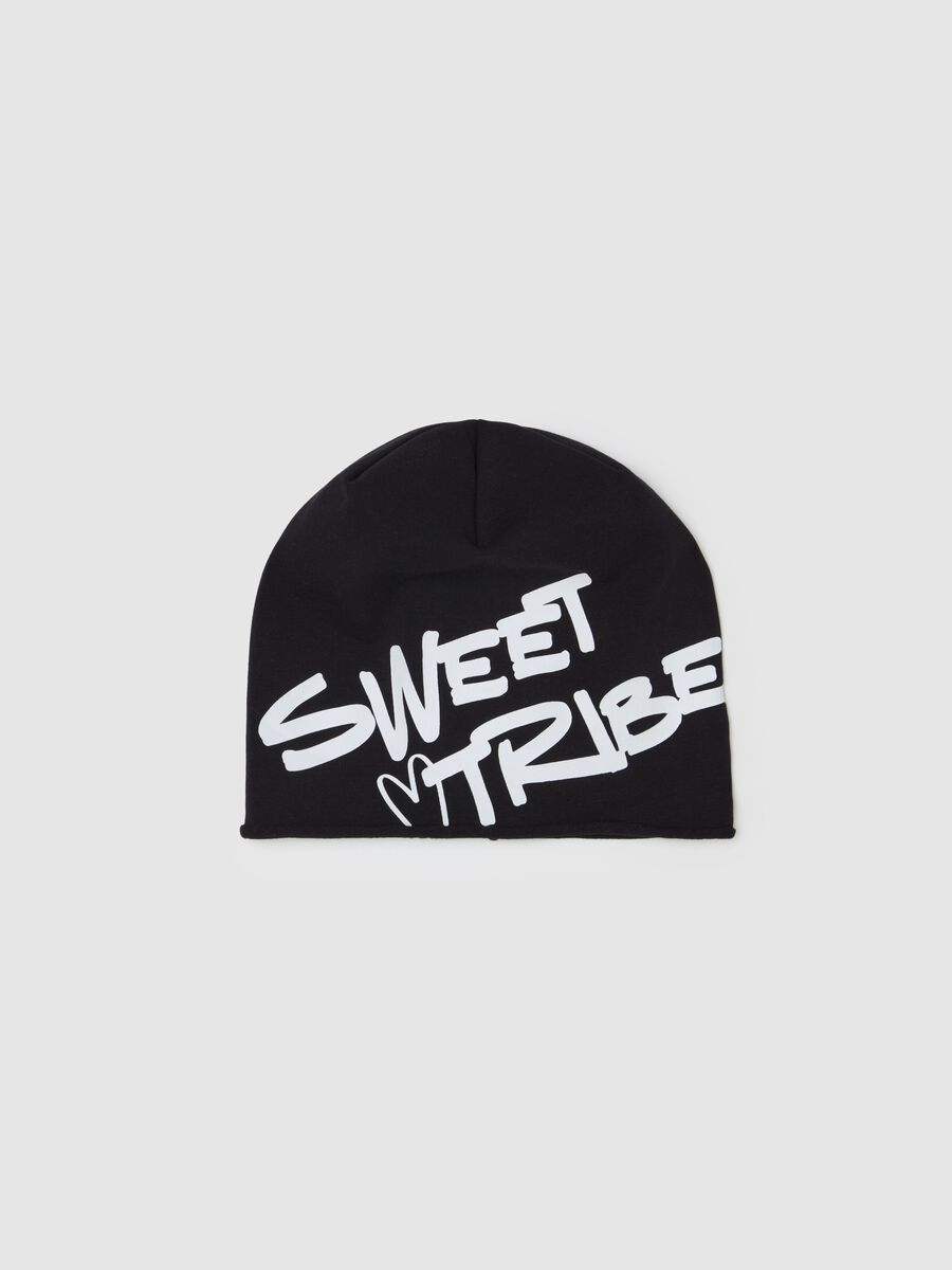 French terry hat with "Sweet Tribe” lettering_0