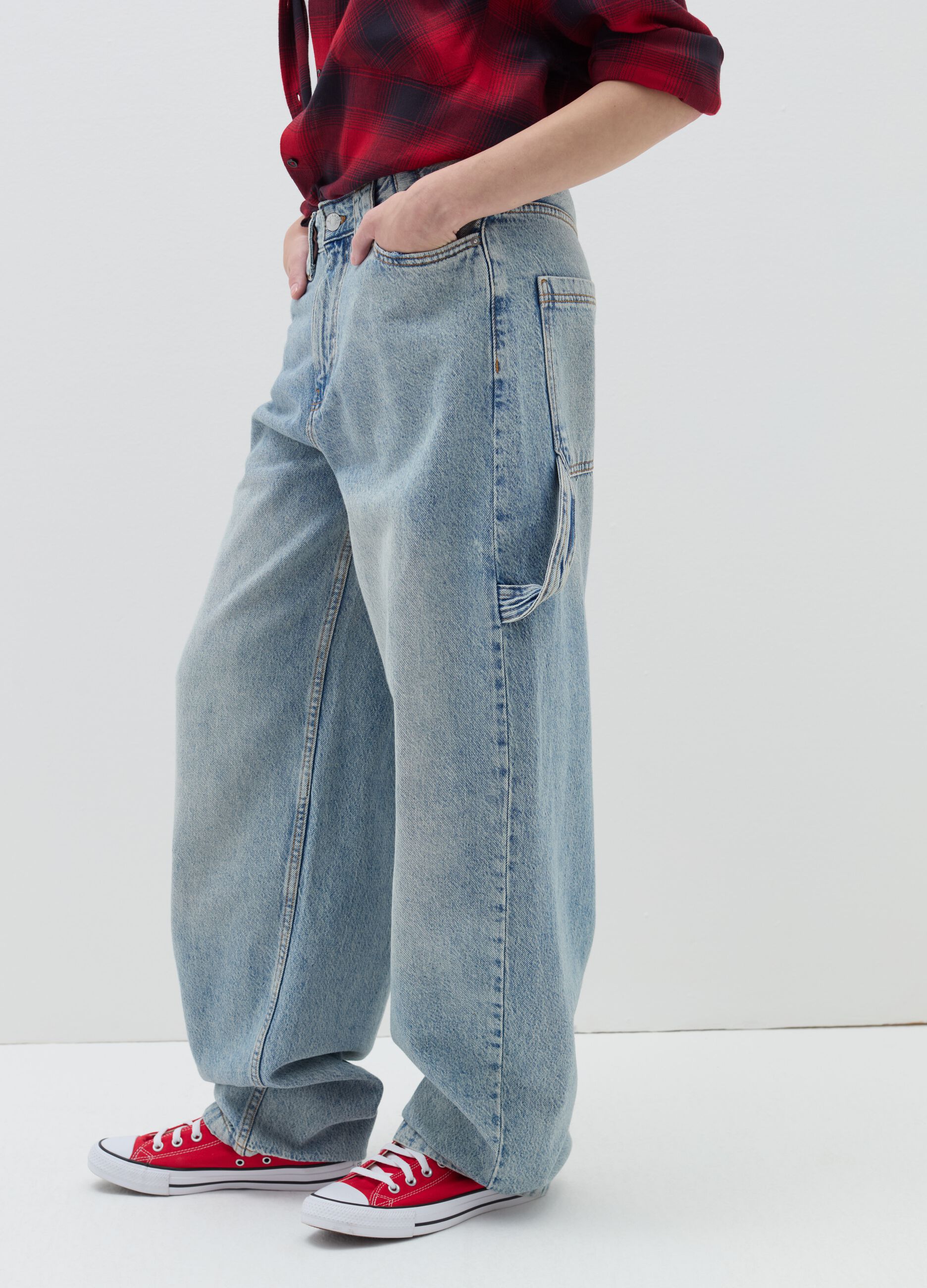 Balloon-fit skater jeans