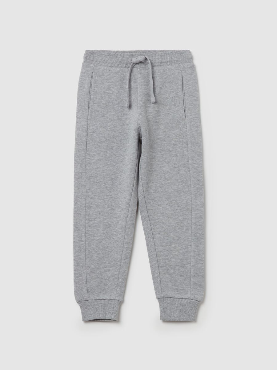 Plush joggers with drawstring_0