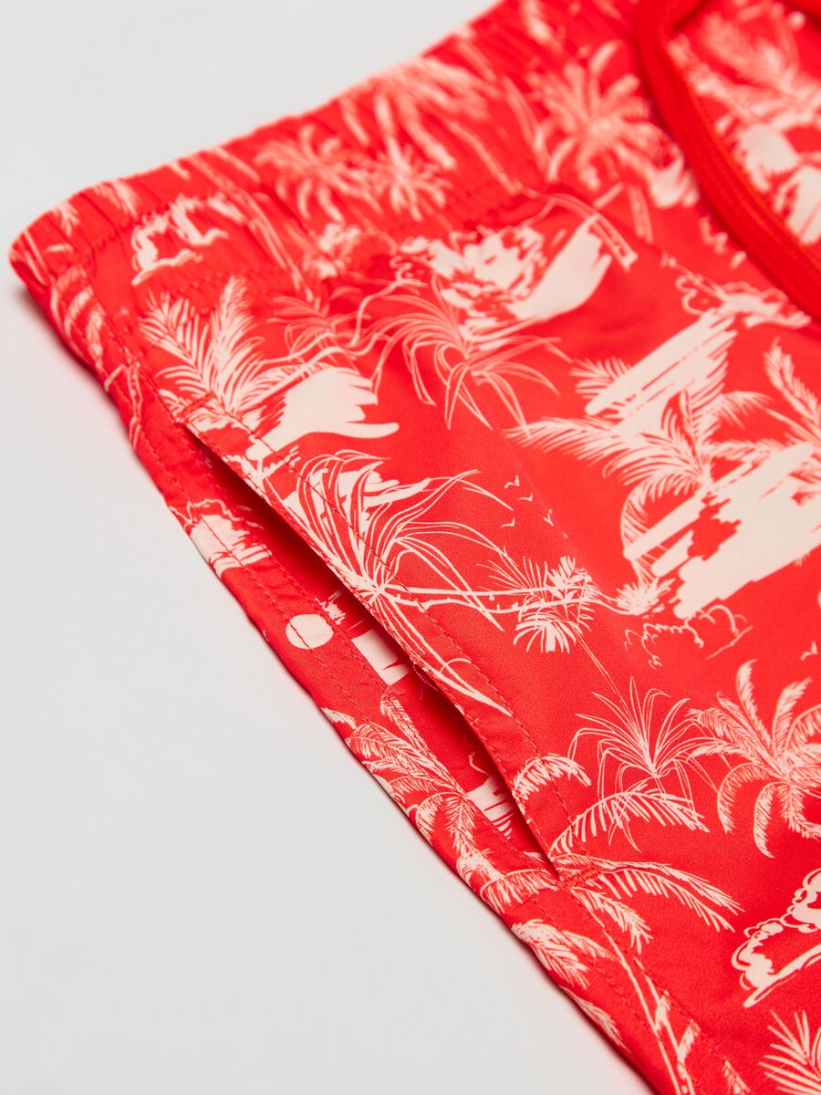 Swimming trunks with palms print_2