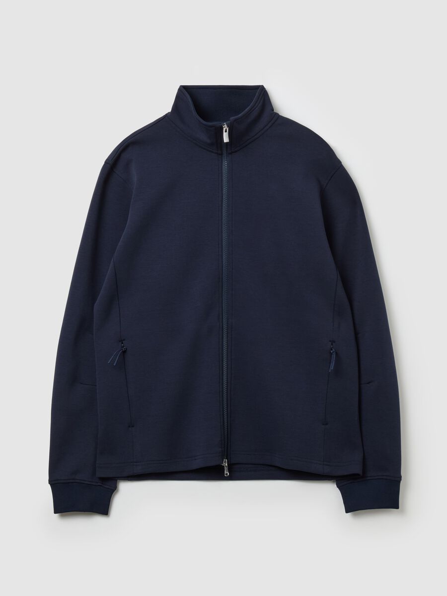 Tech full-zip sweatshirt in technical fabric_4