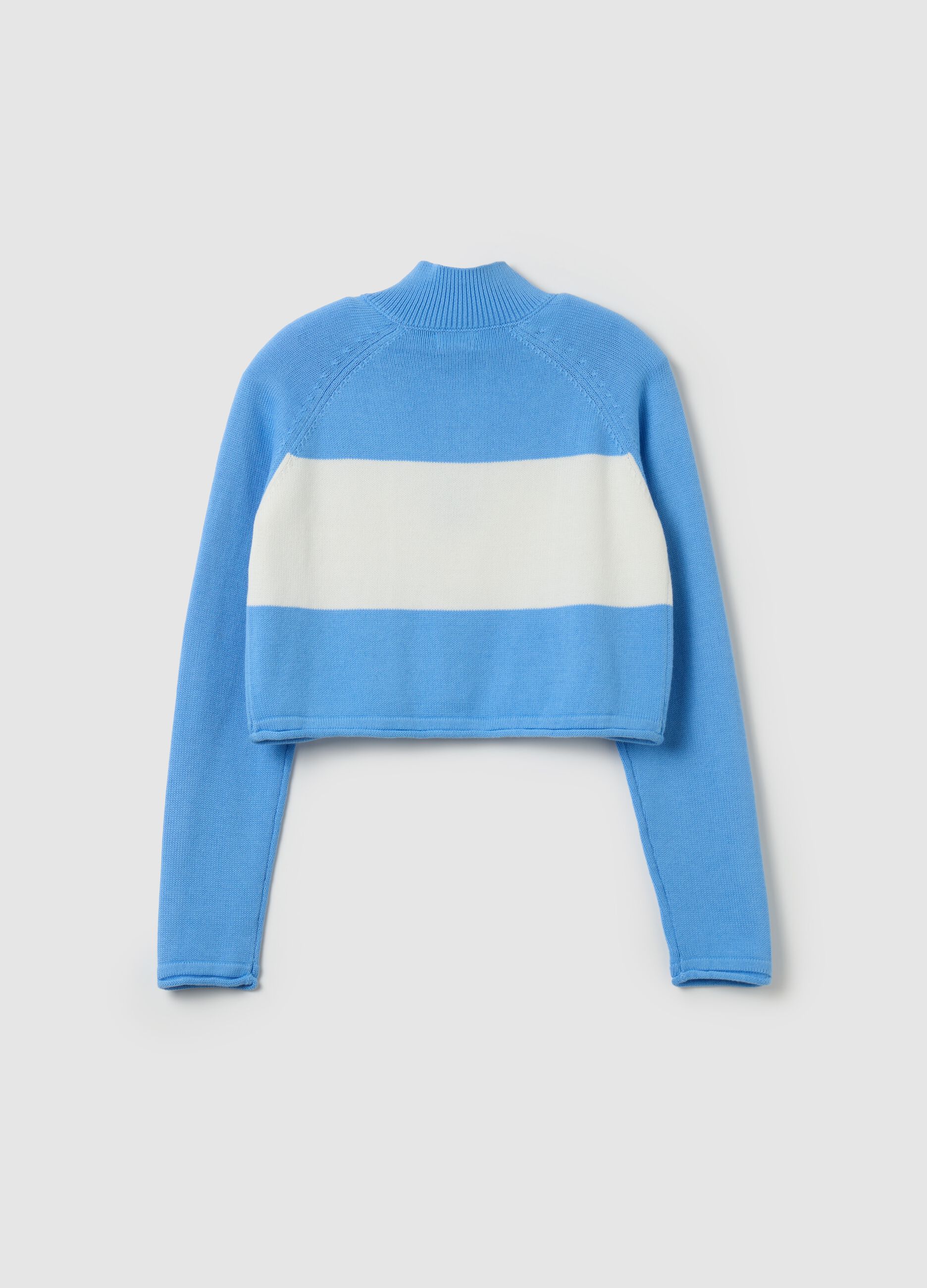 Cropped half-zip sweatshirt