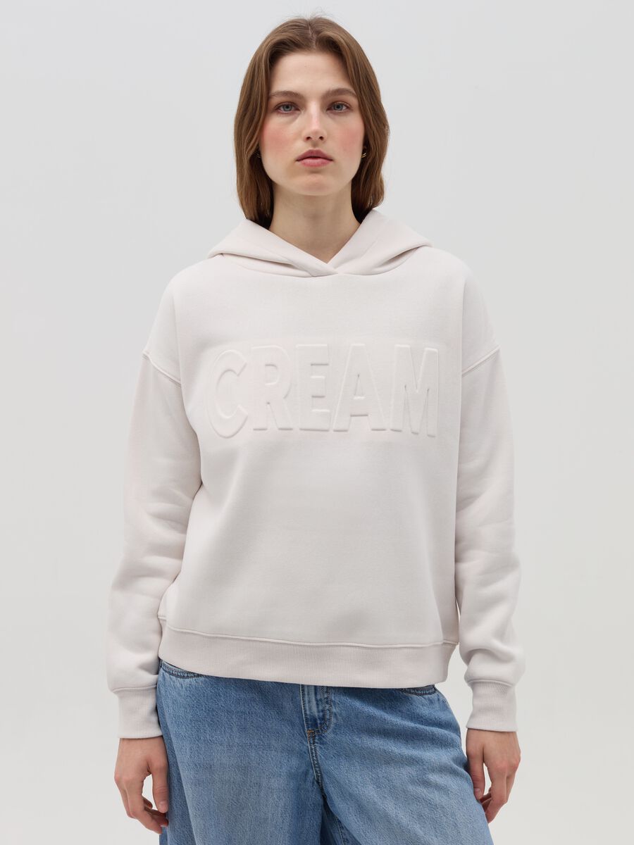 Essential sweatshirt with raised lettering_1