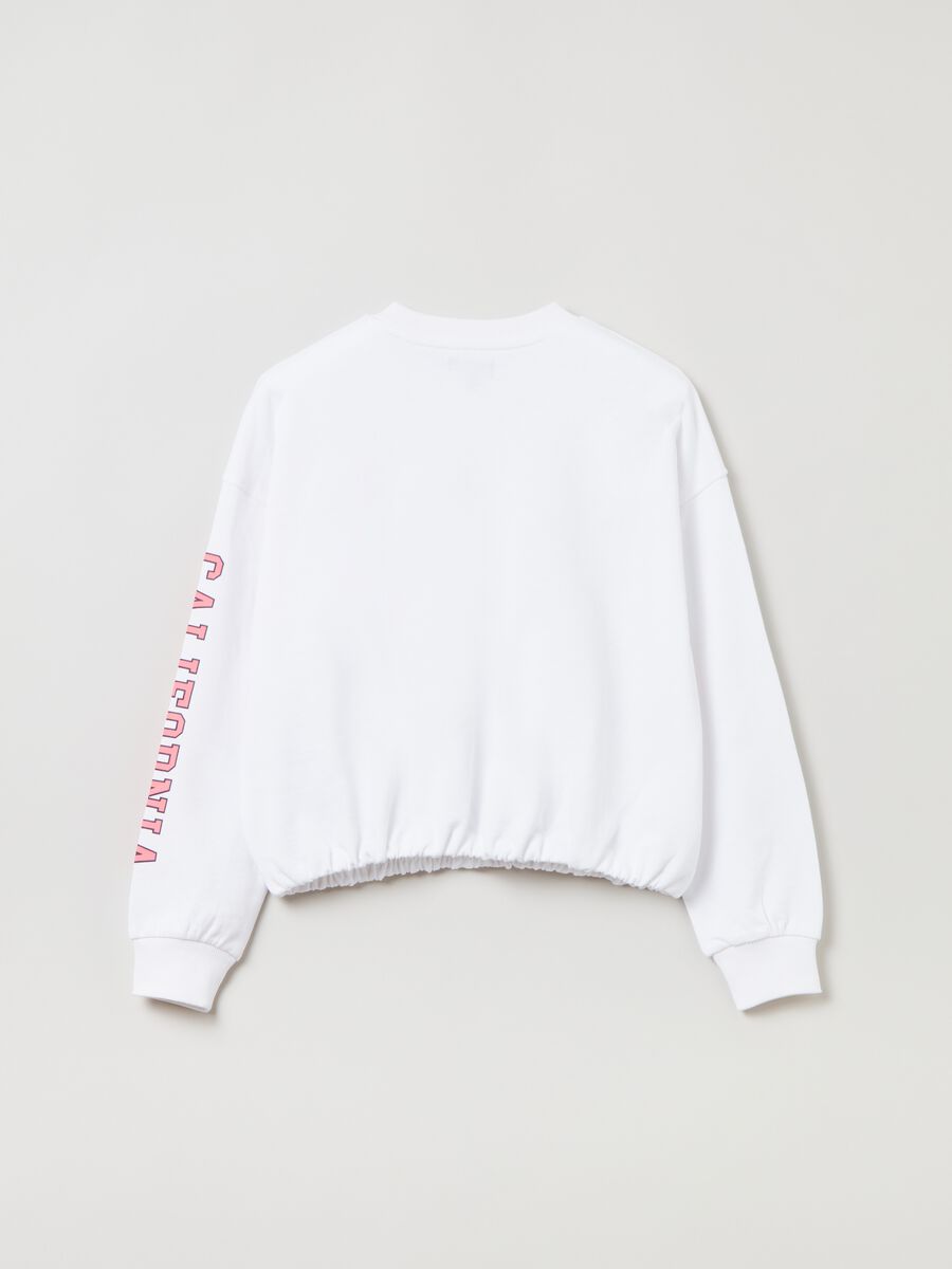 Crop sweatshirt with lettering print_2