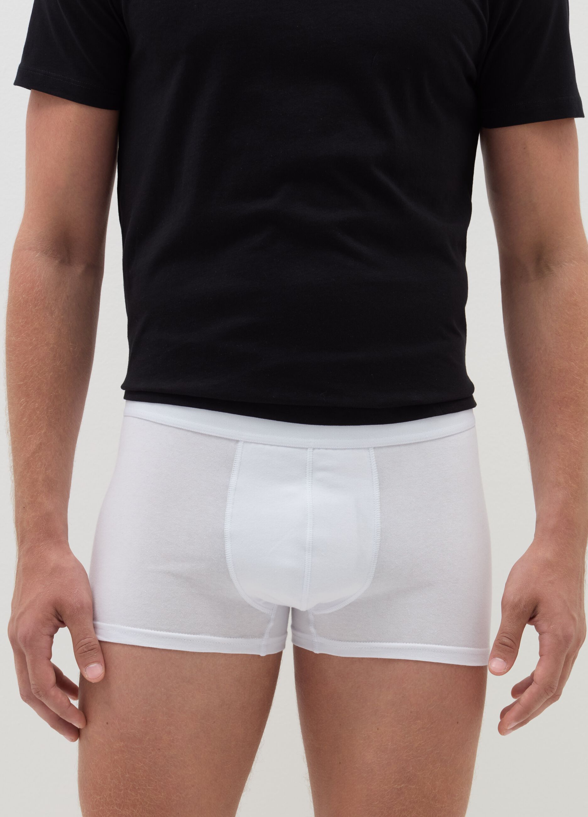 Five-pack boxer shorts with external elastic