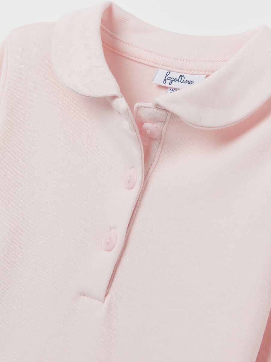 Long-sleeved cotton polo shirt_2