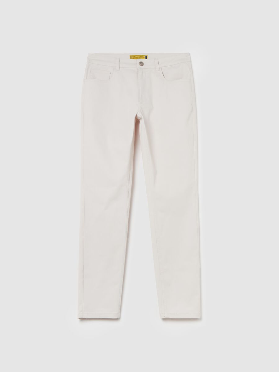 Slim-fit twill trousers with five pockets_4