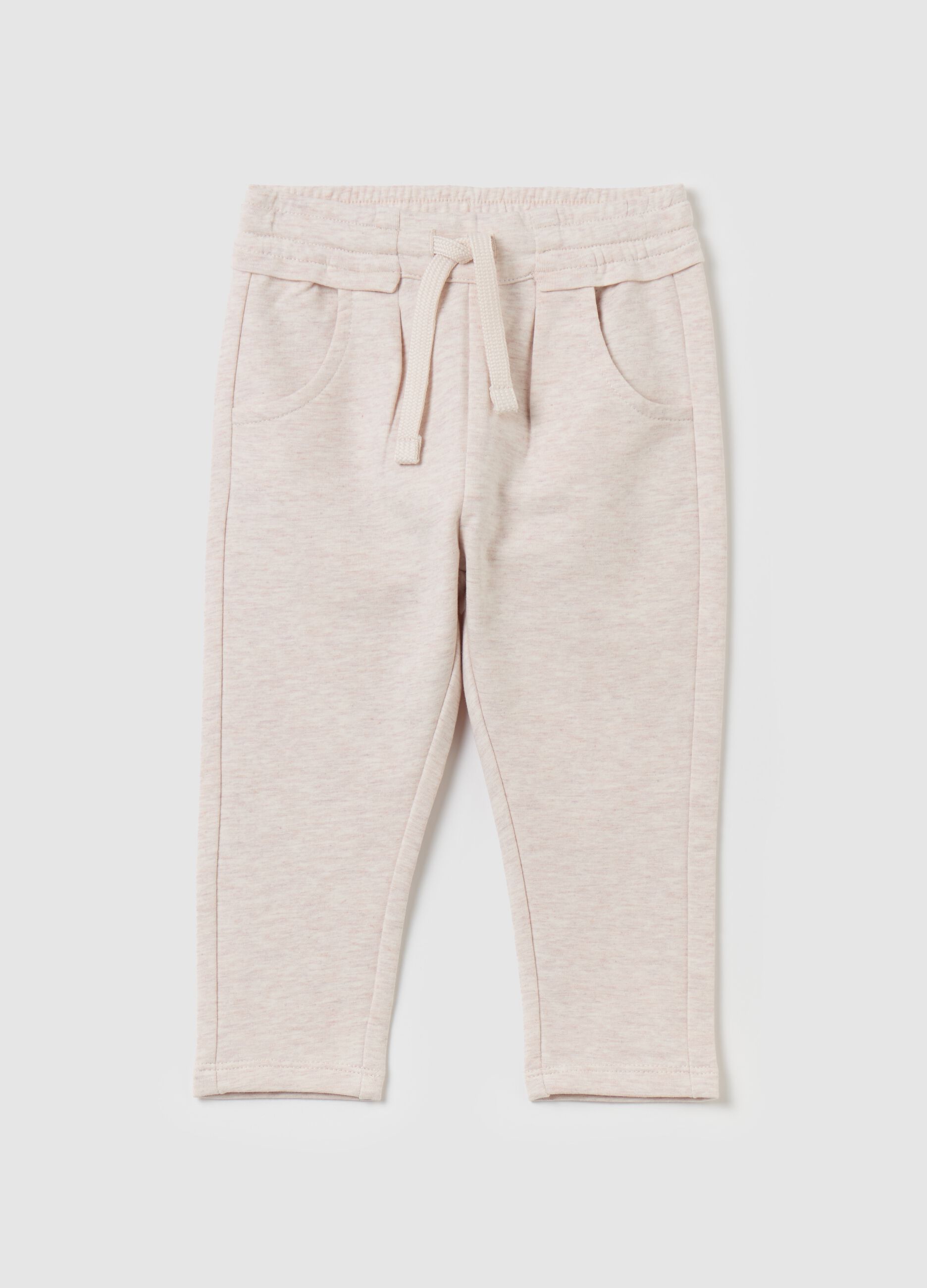 French terry joggers with drawstring