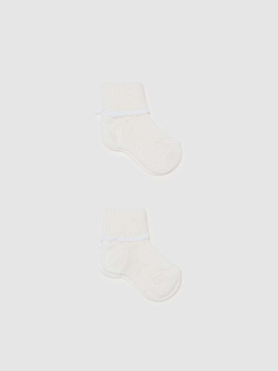 Two-pair pack wool socks with fold_0