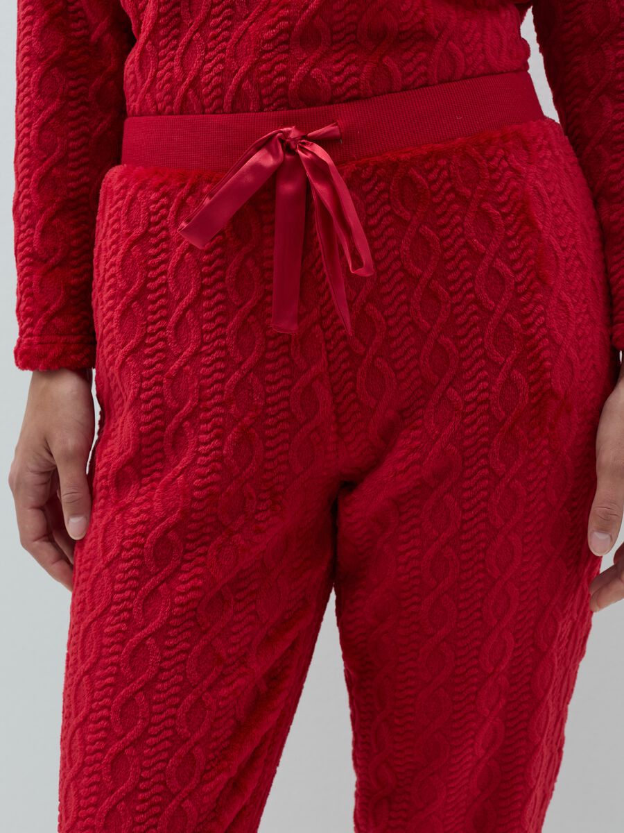 Cable-knit pyjama trousers_2