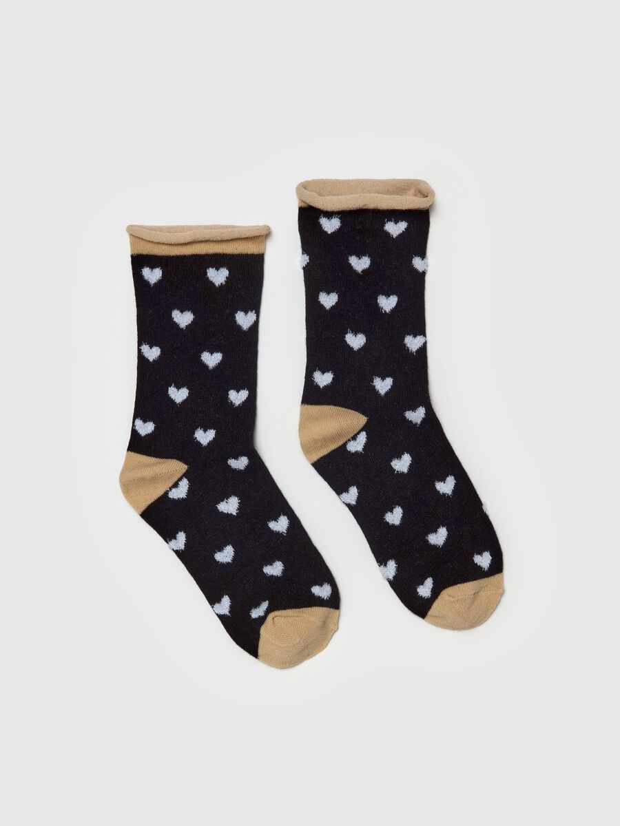 Short socks with hearts design_0