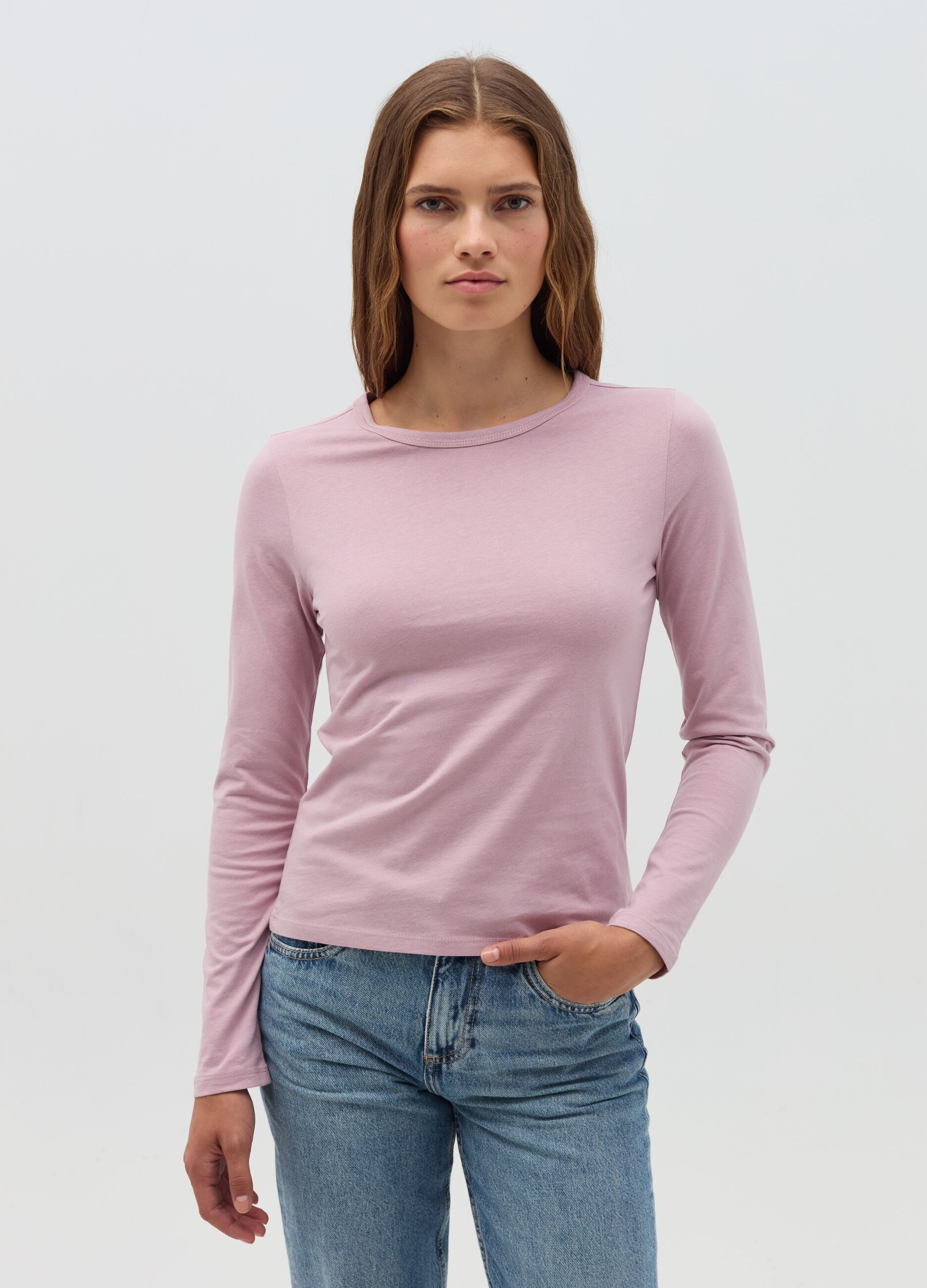 Long-sleeved T-shirt in cotton