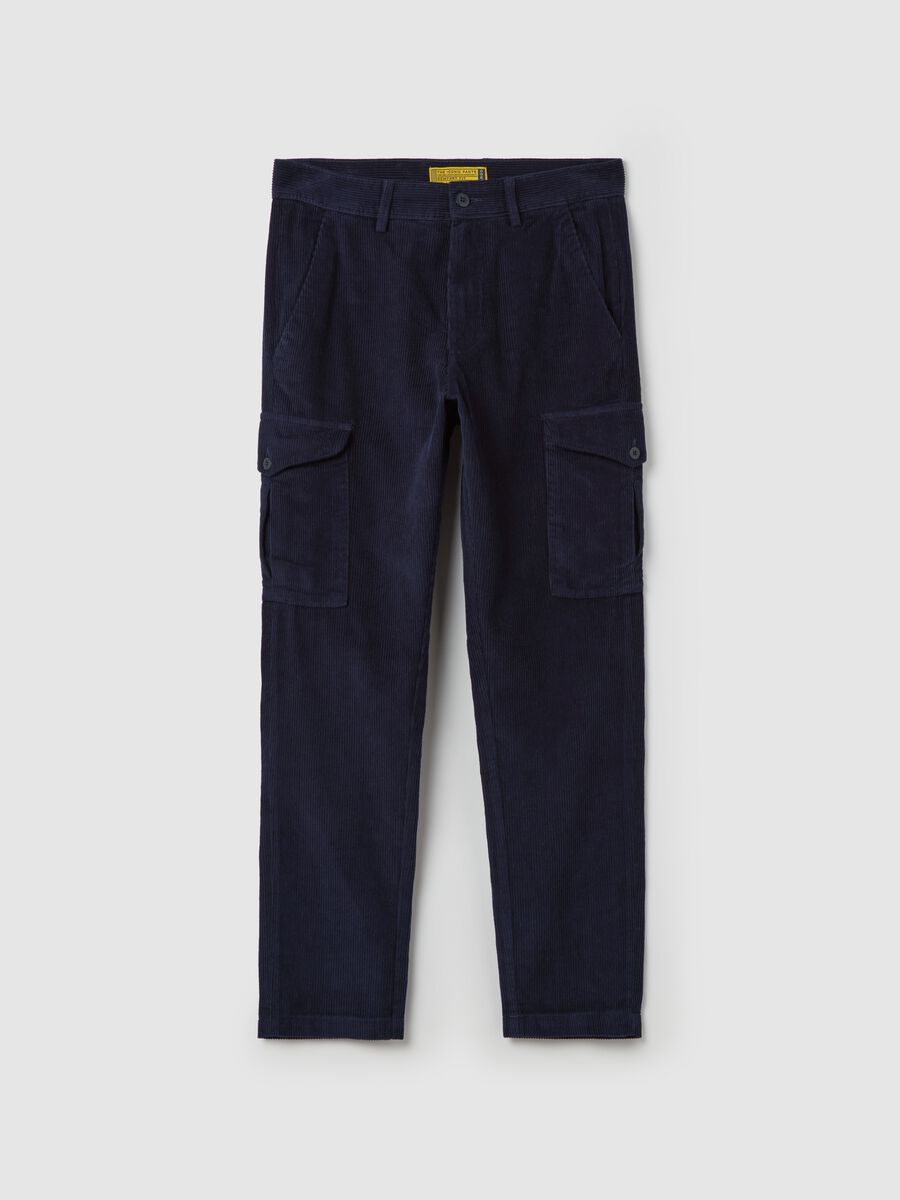 Cargo trousers in corduroy_4