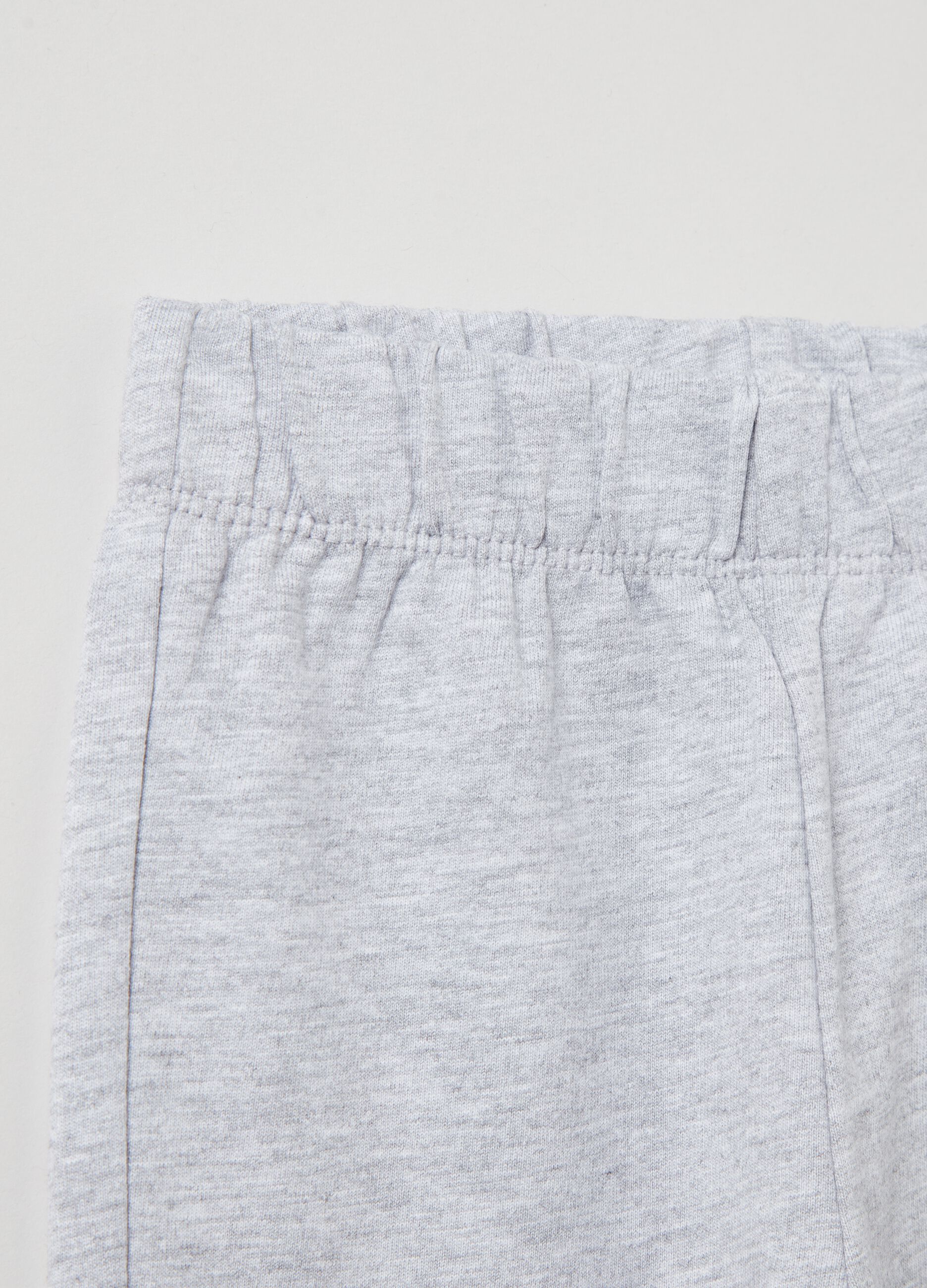 Fleece joggers with elasticated edging