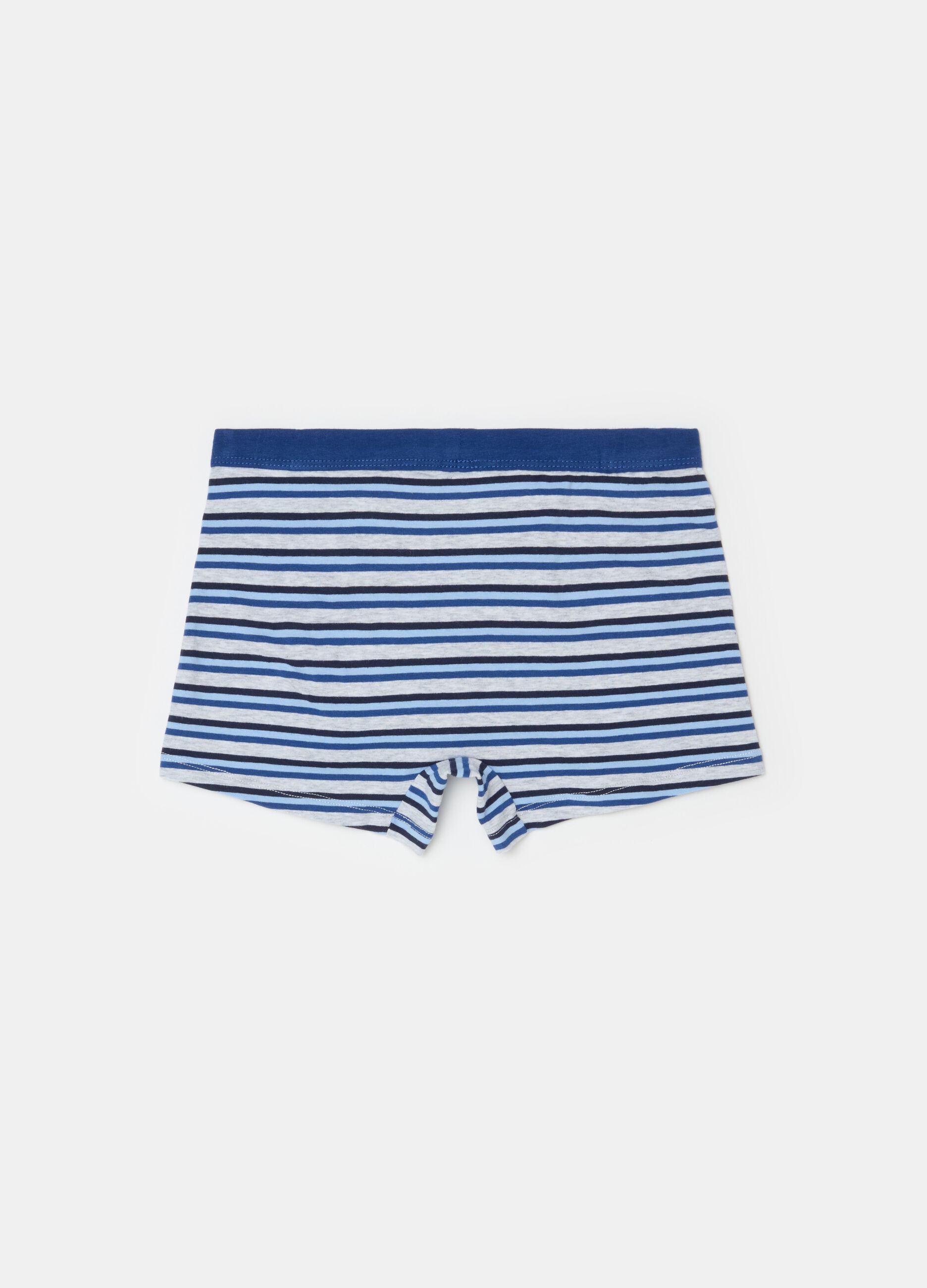 Striped organic cotton boxer shorts