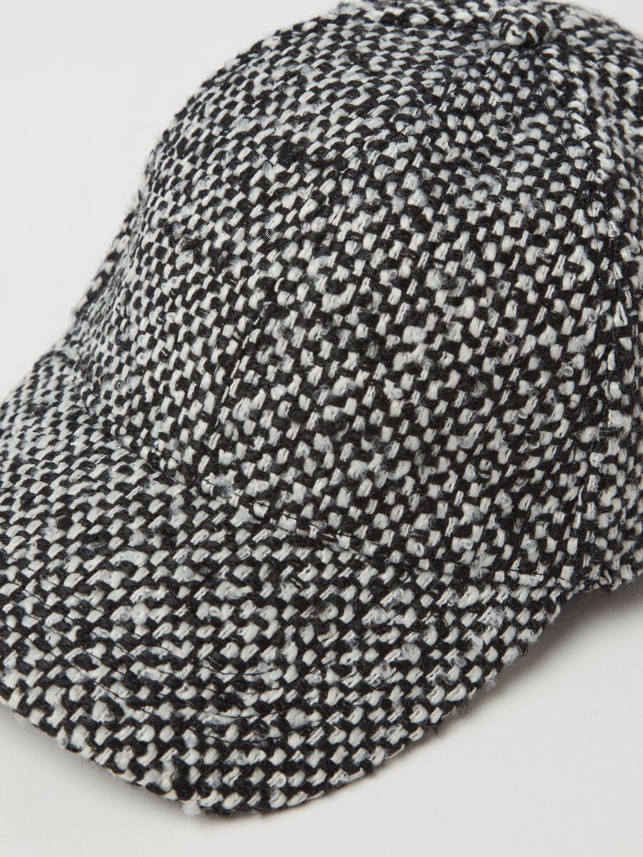 Baseball cap in two-tone tweed_2