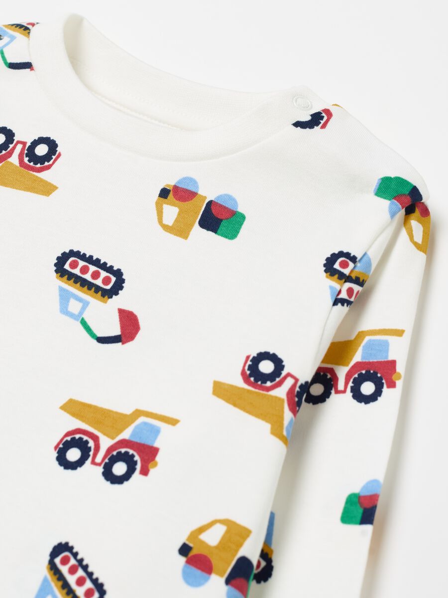 Pyjamas in organic cotton with machinery print_2