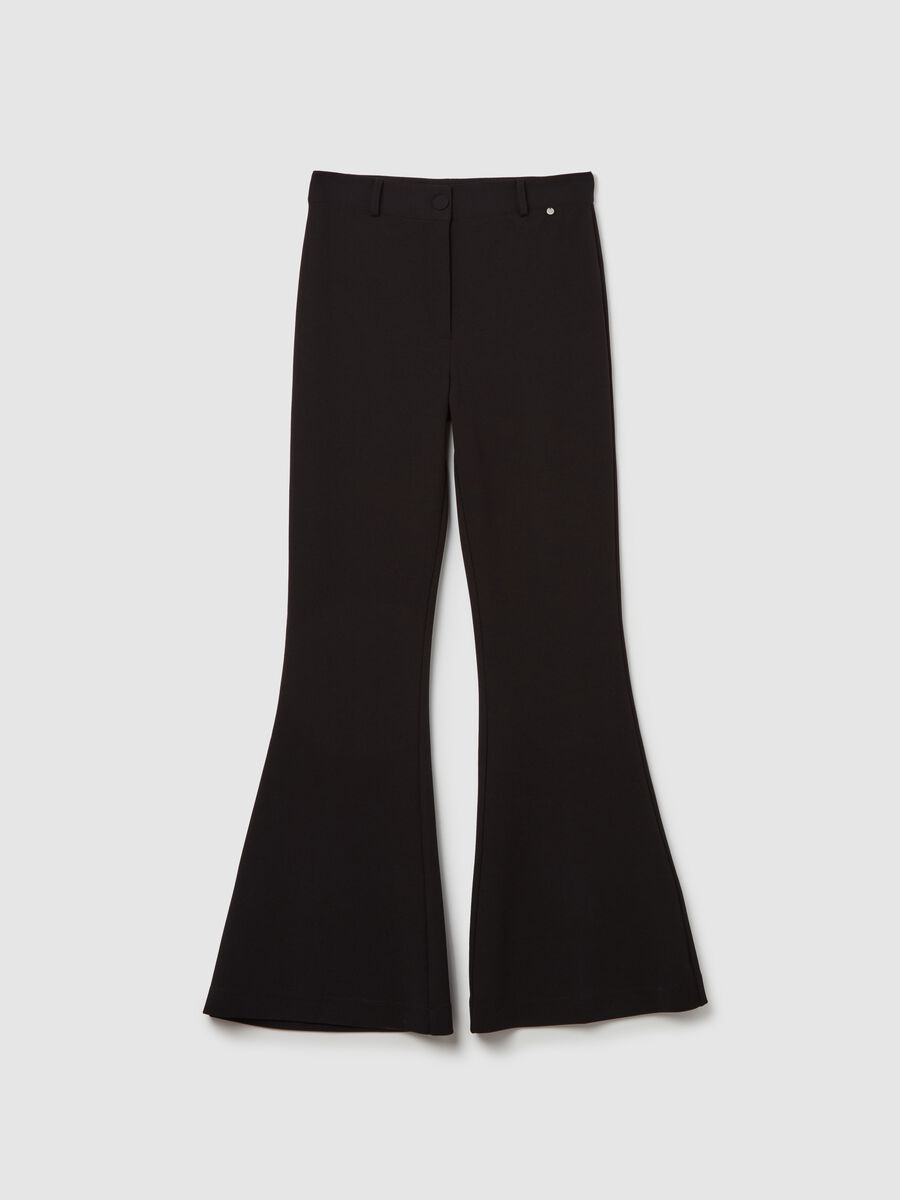 Stretch flare-fit trousers_4