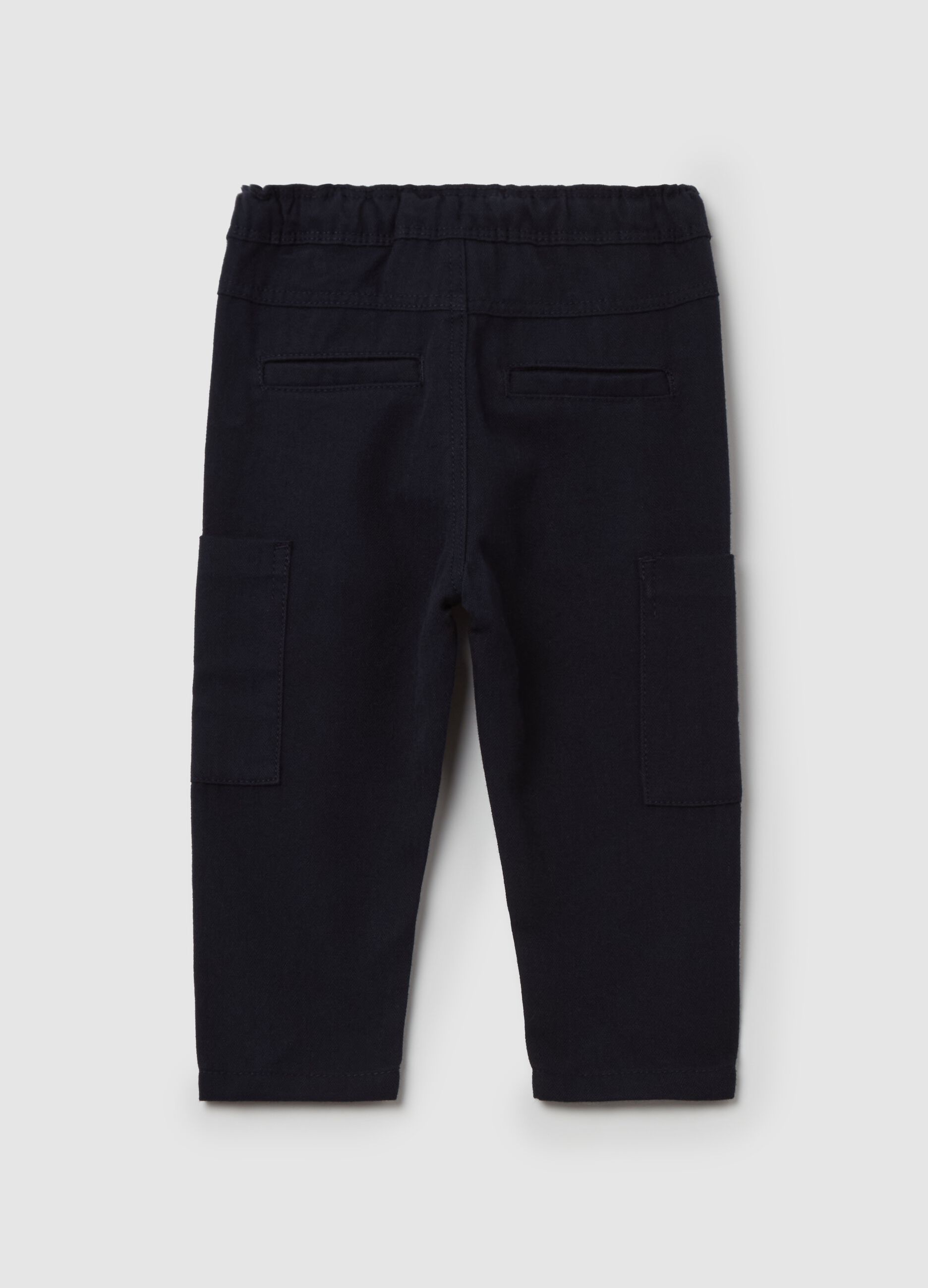 Cargo trousers with drawstring