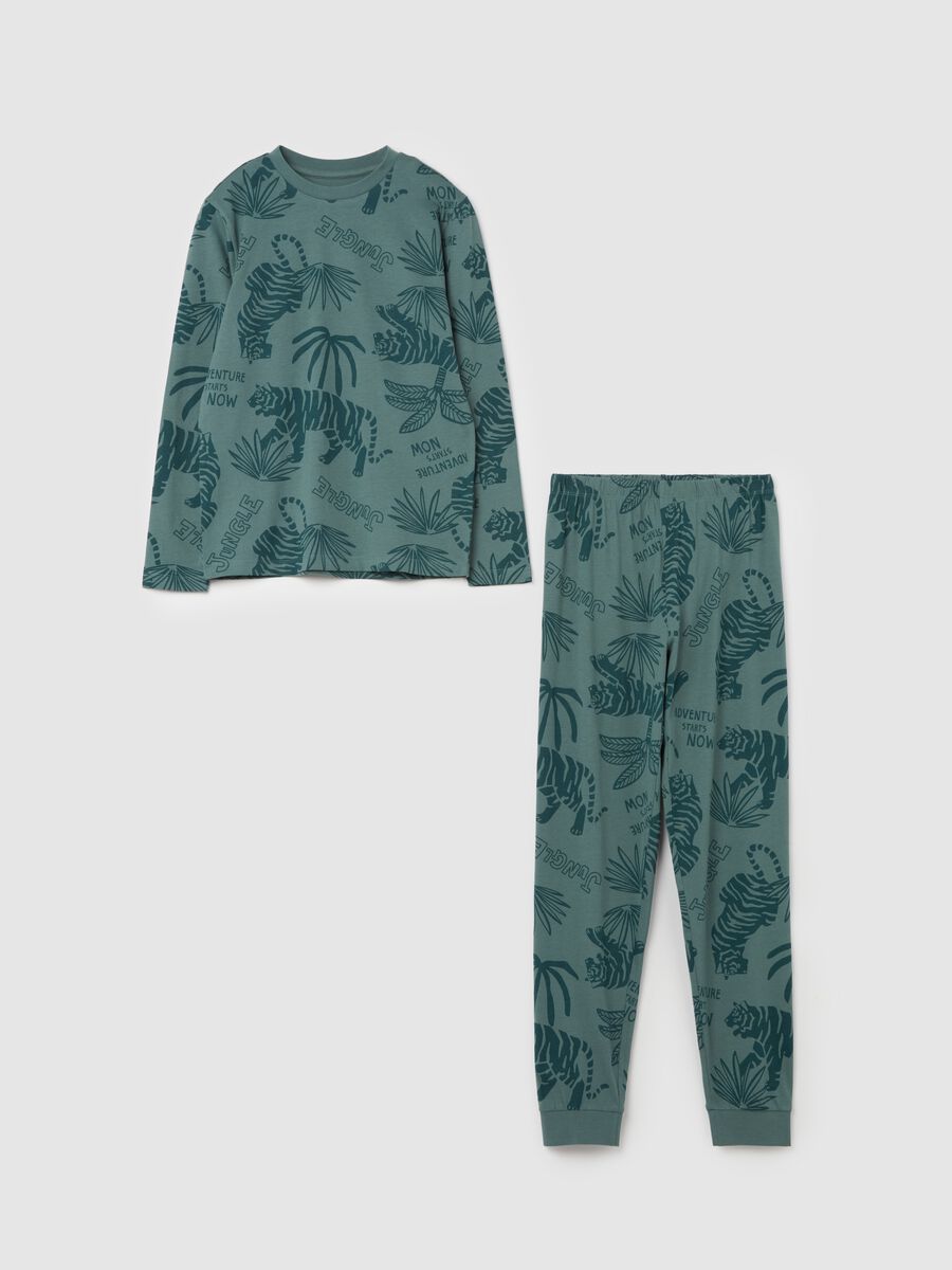 Organic cotton pyjamas with "Jungle” print_0