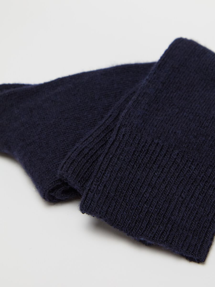 Long stocking-stitch socks in cashmere_2