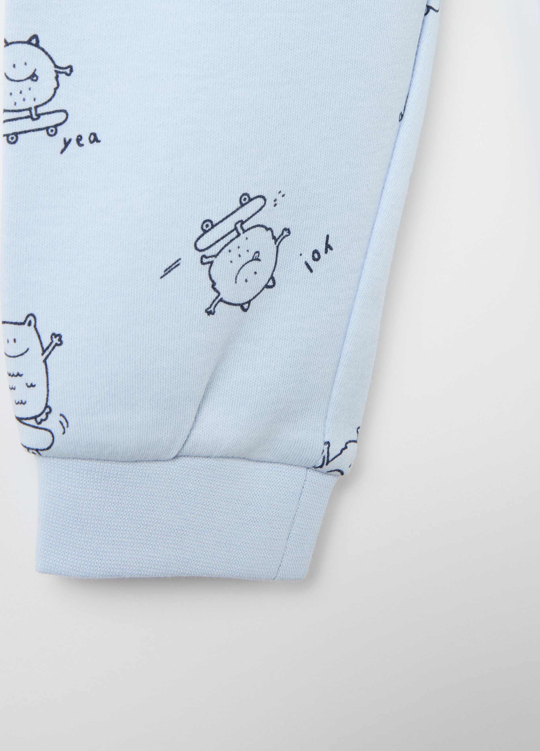 Organic cotton pyjamas with monsters print