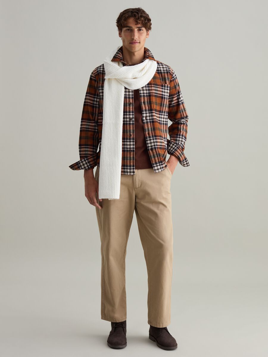 Shacket in flannel with check pattern_0