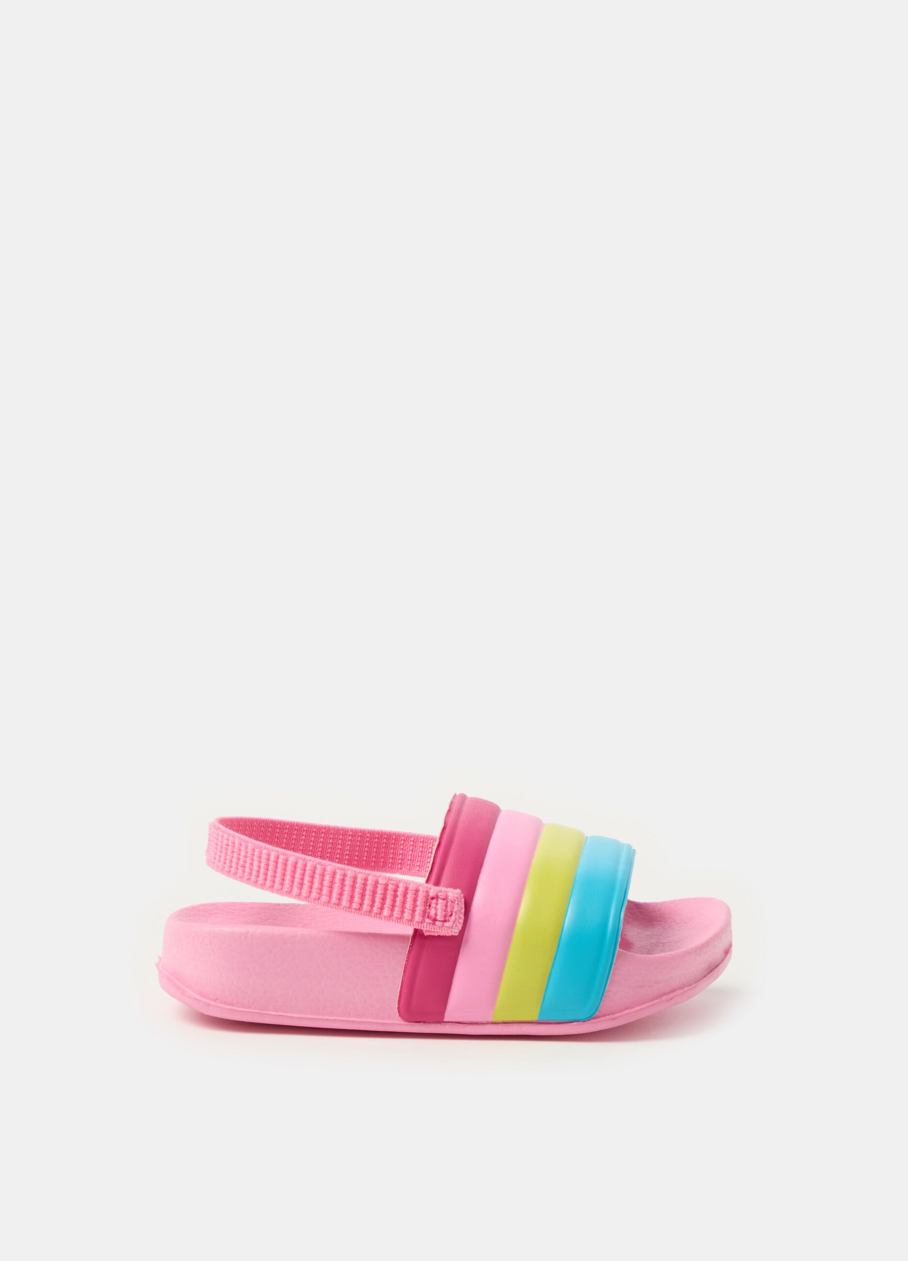 Sandals with striped pattern
