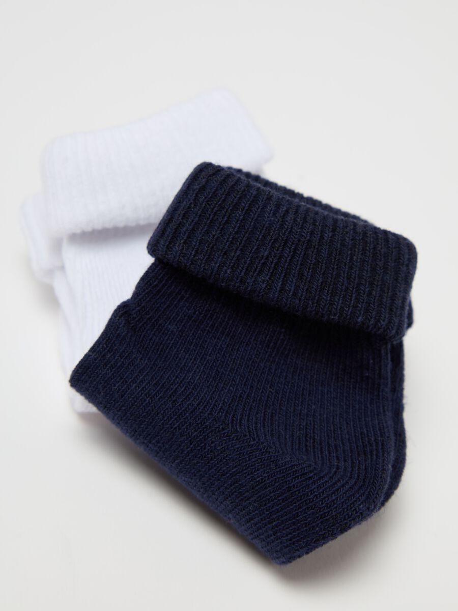 Three-pair pack stretch socks with turn ups_2