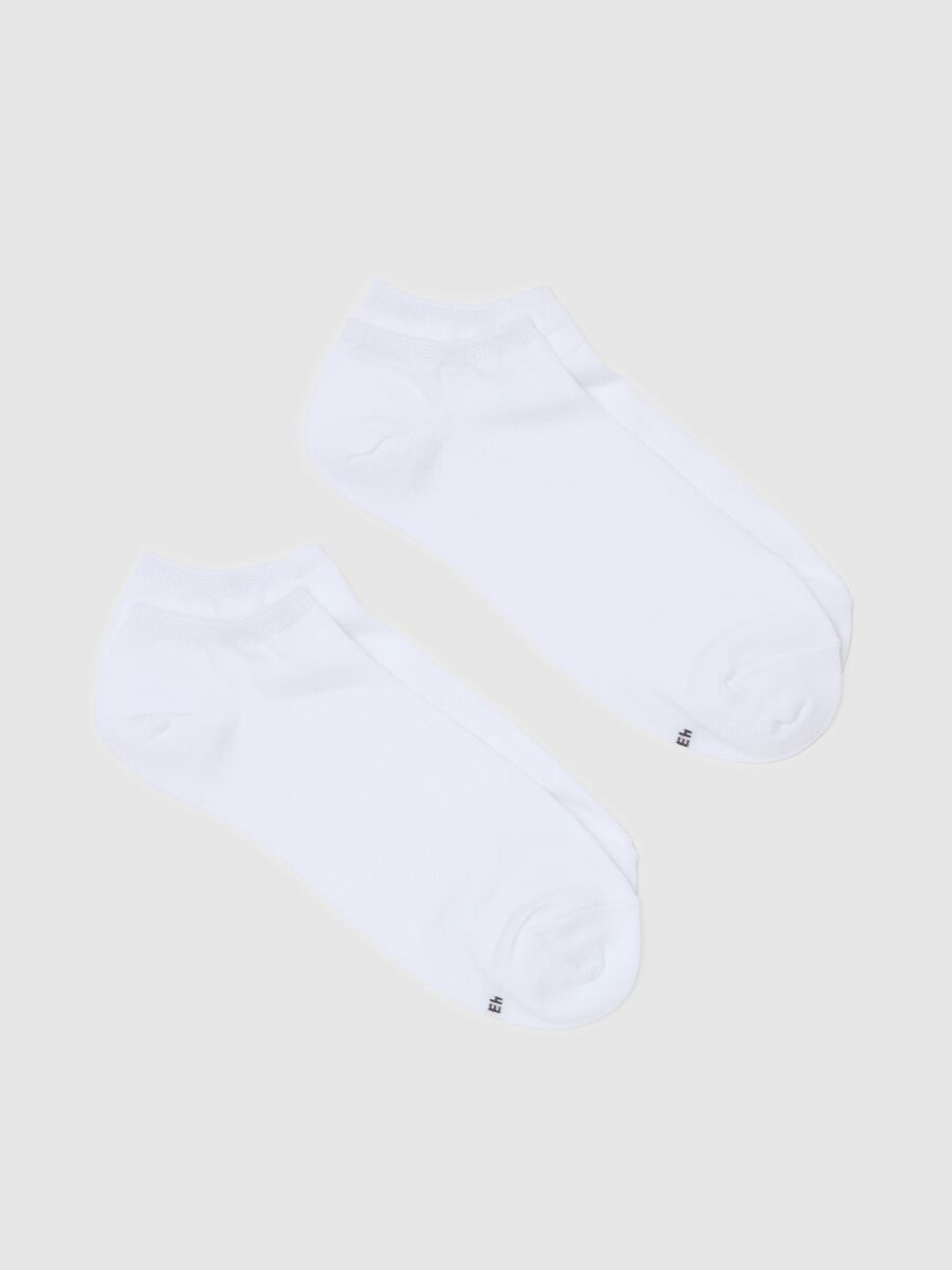 Two-pair pack ankle socks in organic cotton_0