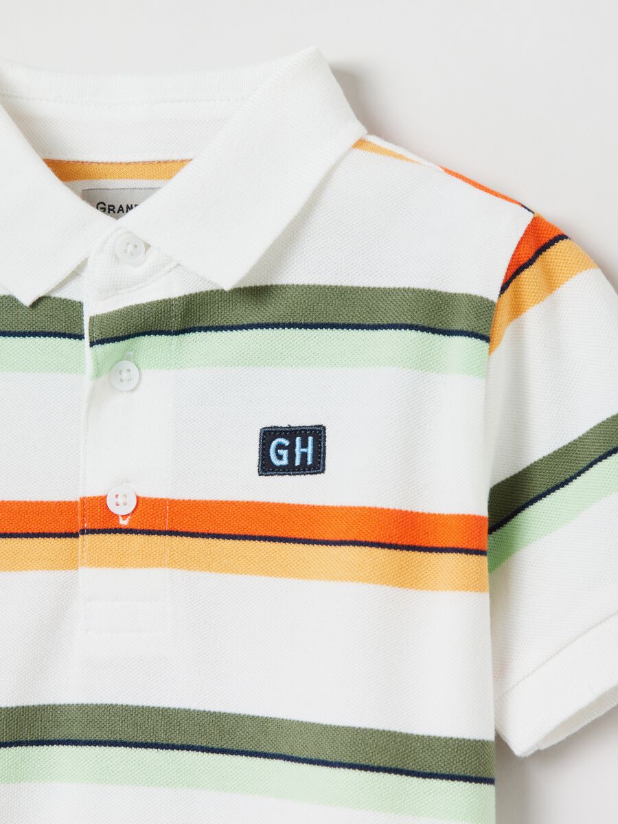 Grand&Hills striped pique polo shirt _2