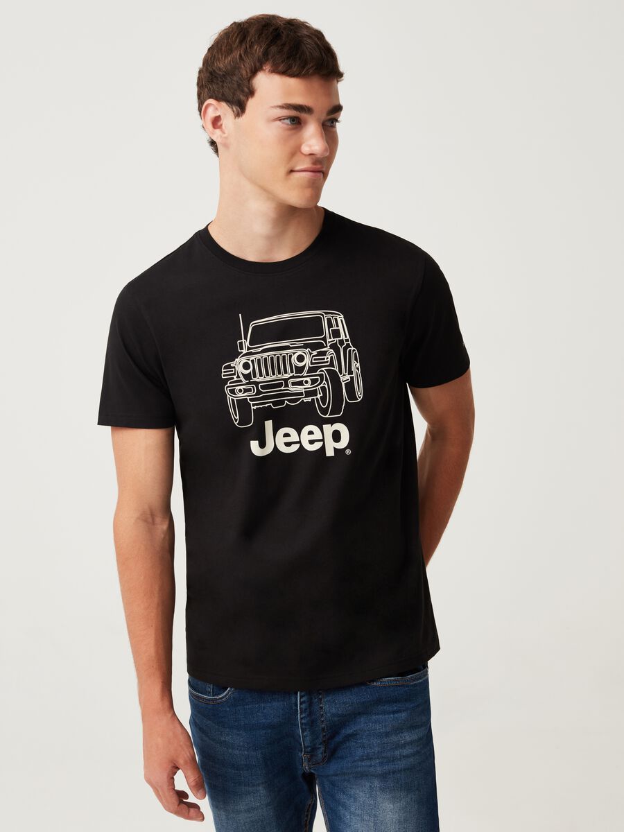 Cotton T-shirt with Jeep print_0