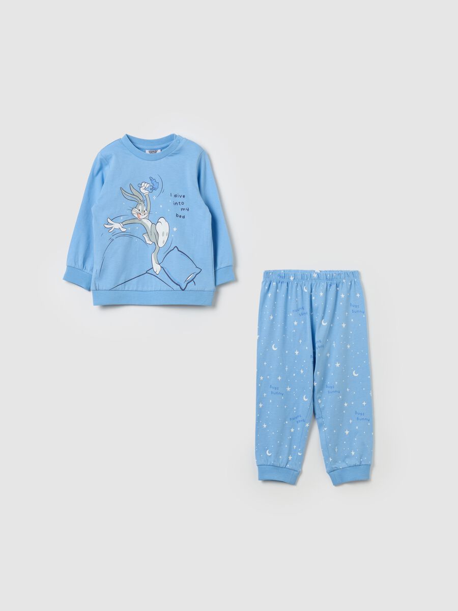 Pijama de algodón orgánico con estampado Bugs Bunny_0