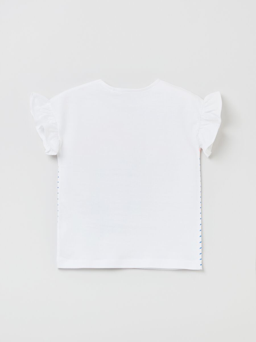 T-shirt with print and frills_1