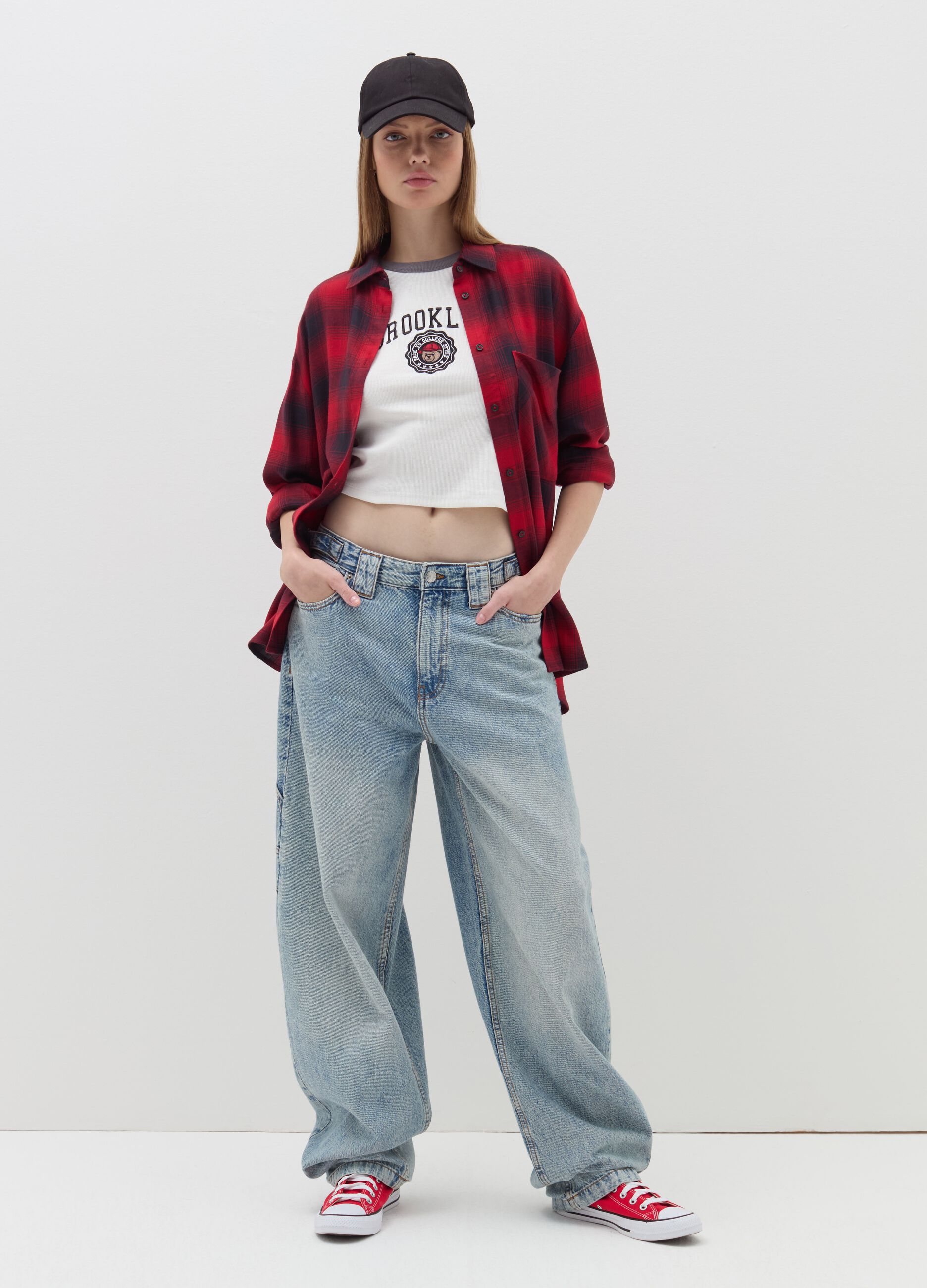 Balloon-fit skater jeans