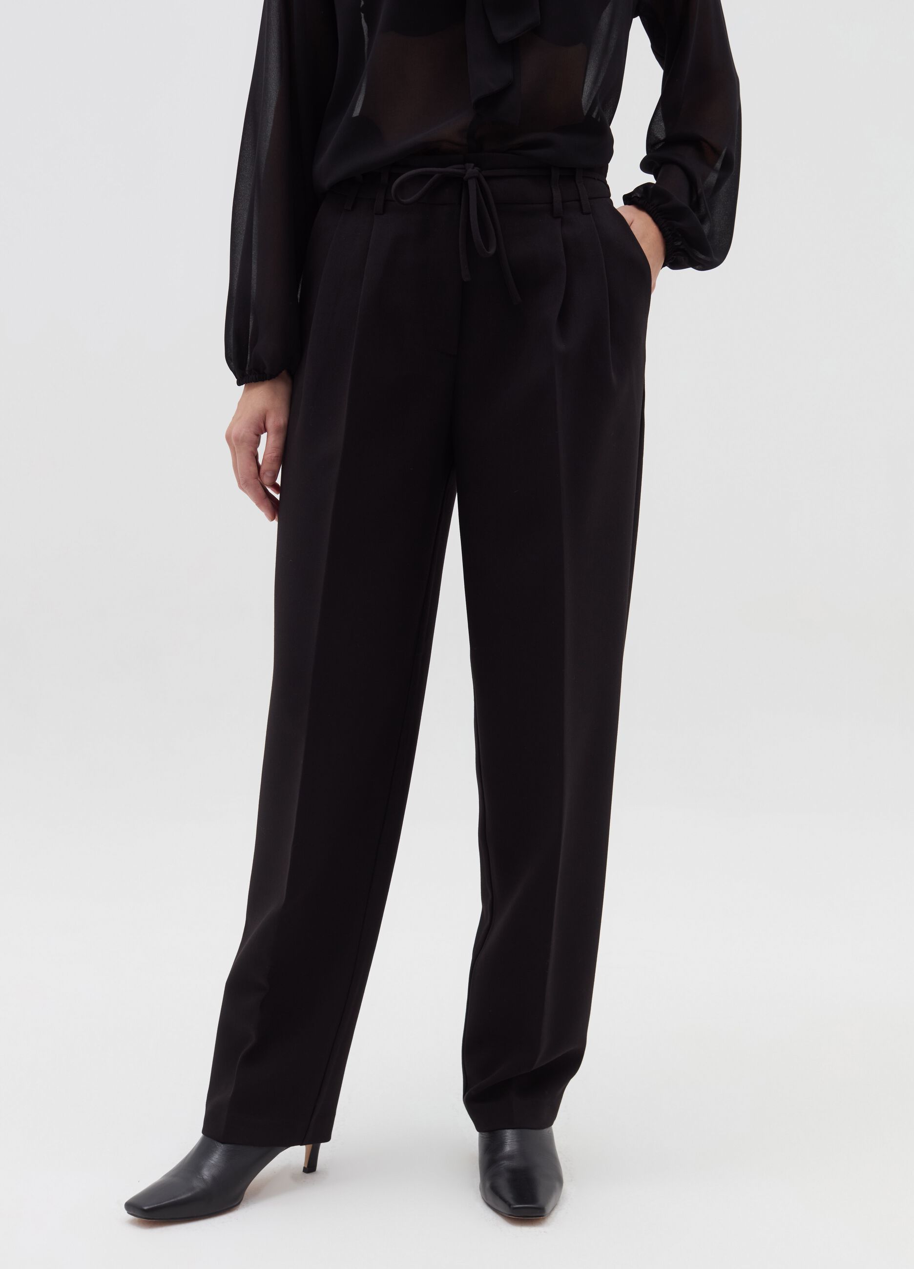 Cigarette trousers with cord