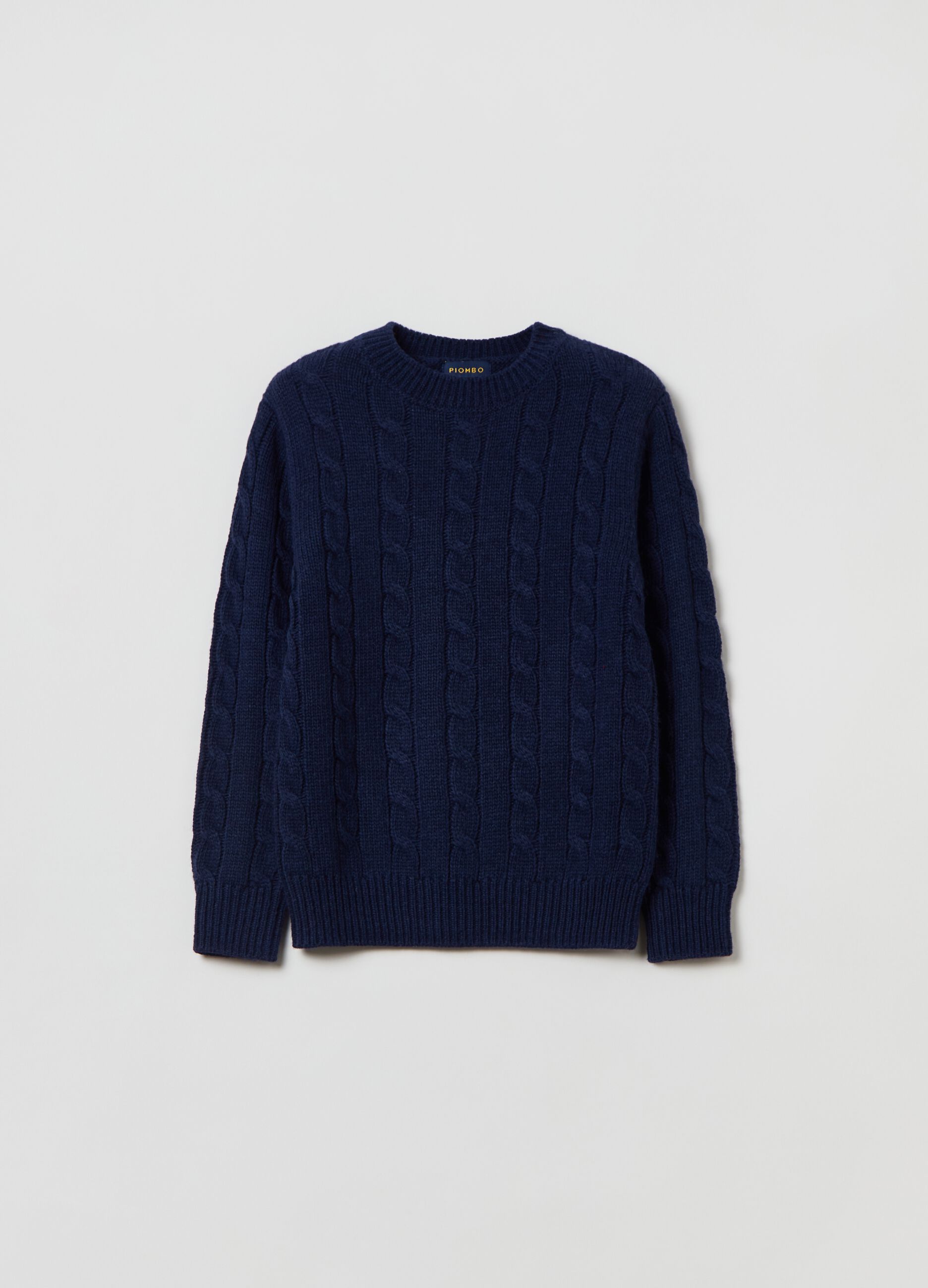 Pullover with cable-knit design