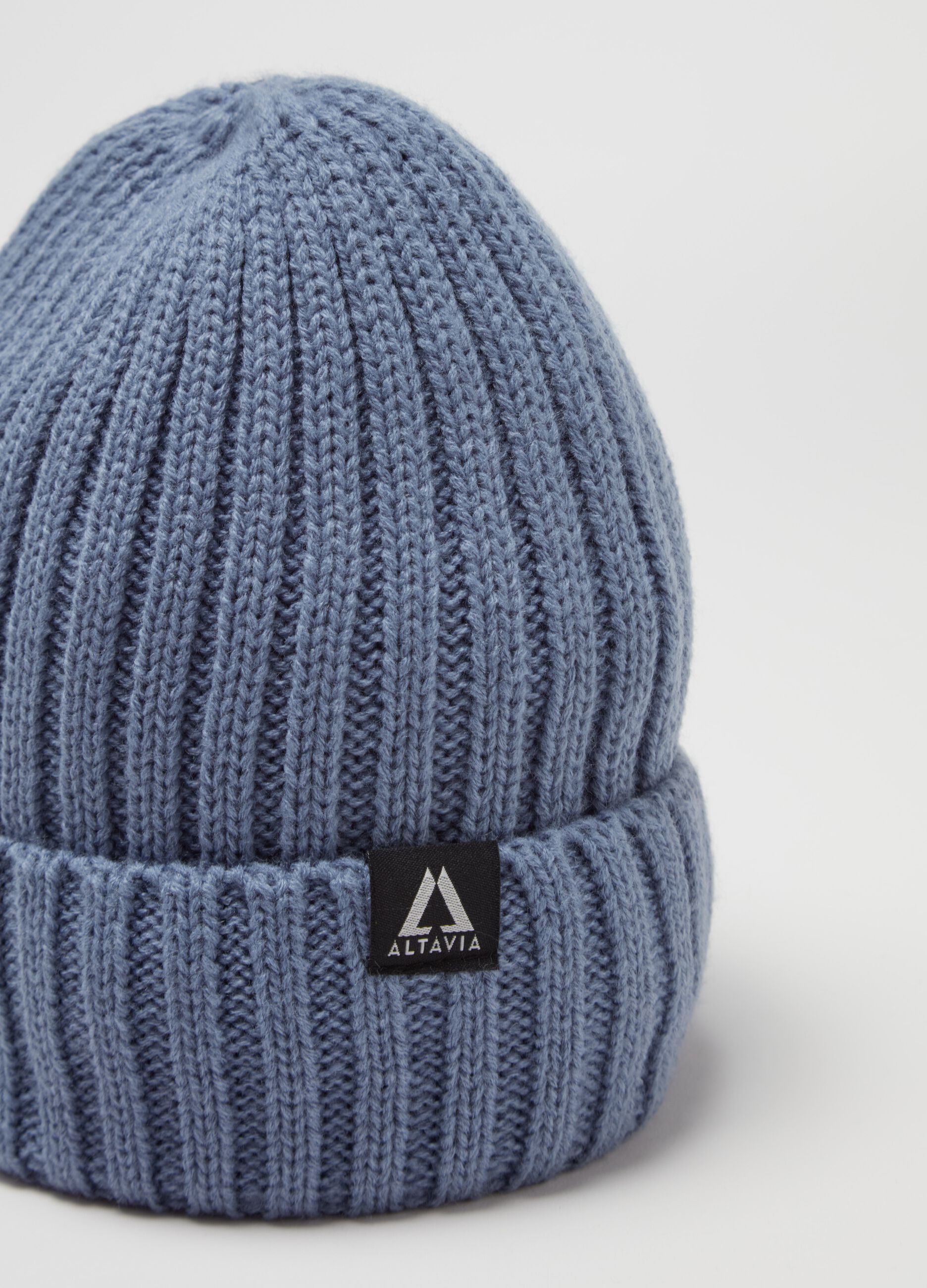 Altavia ribbed thermal hat with fold