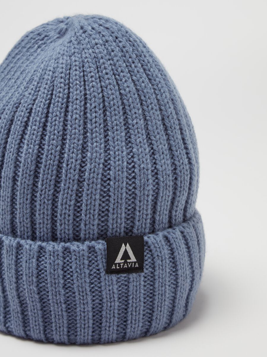 Altavia ribbed thermal hat with fold_2