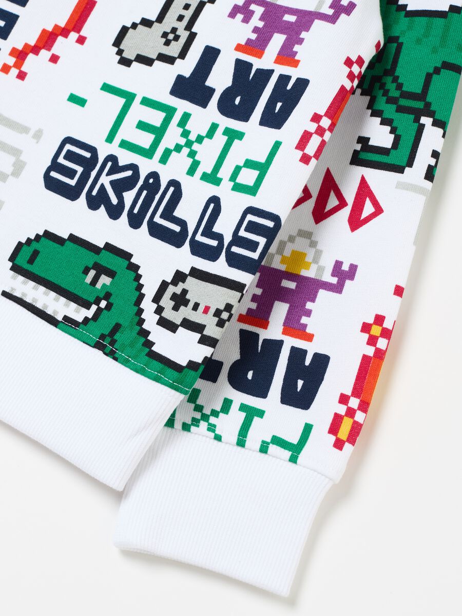 Sweatshirt with gaming dinosaur print_3