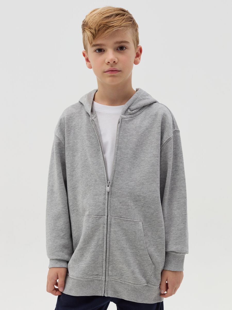 Essential full-zip sweatshirt with hood_1