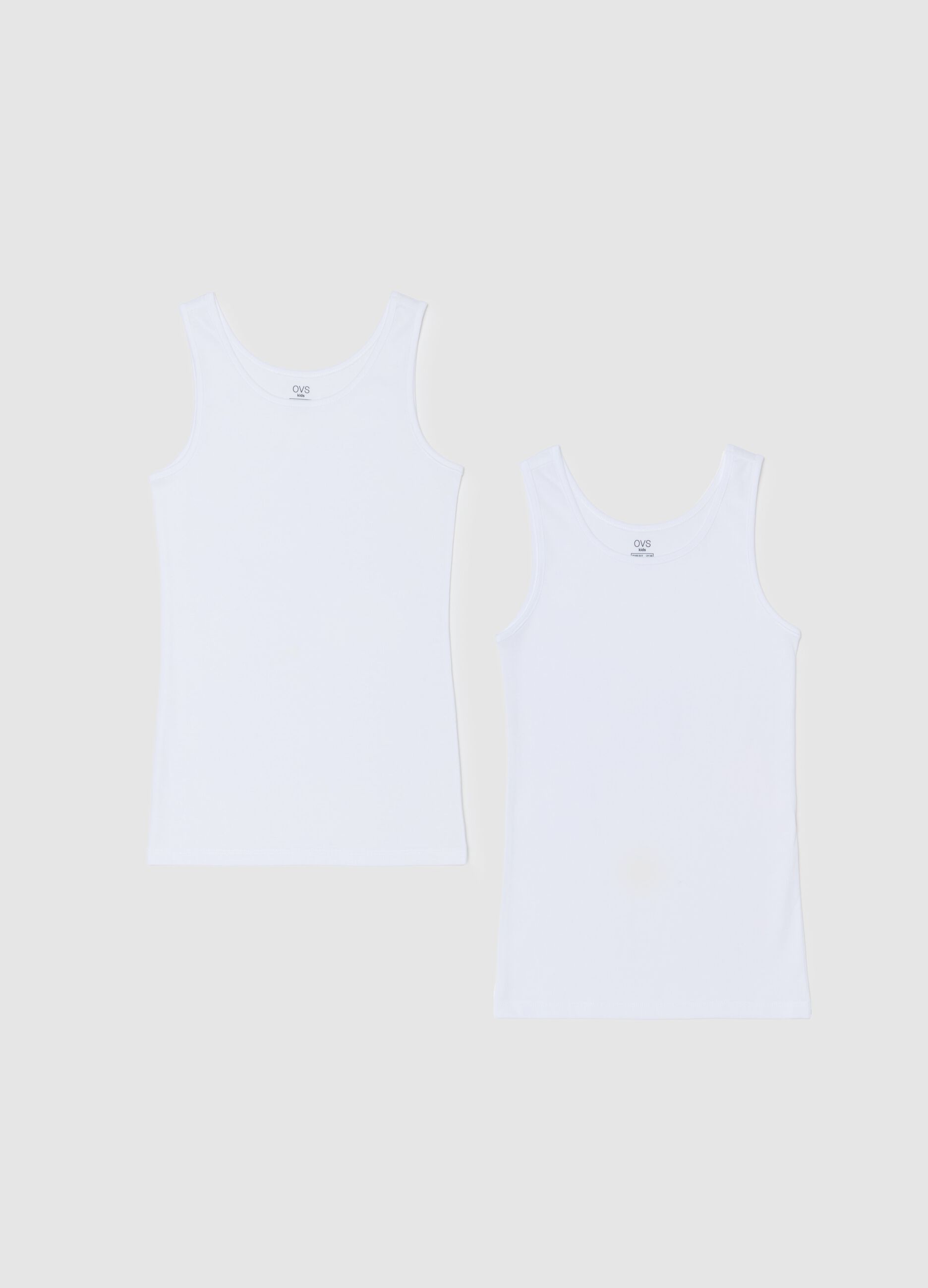 Two-pack organic cotton vests