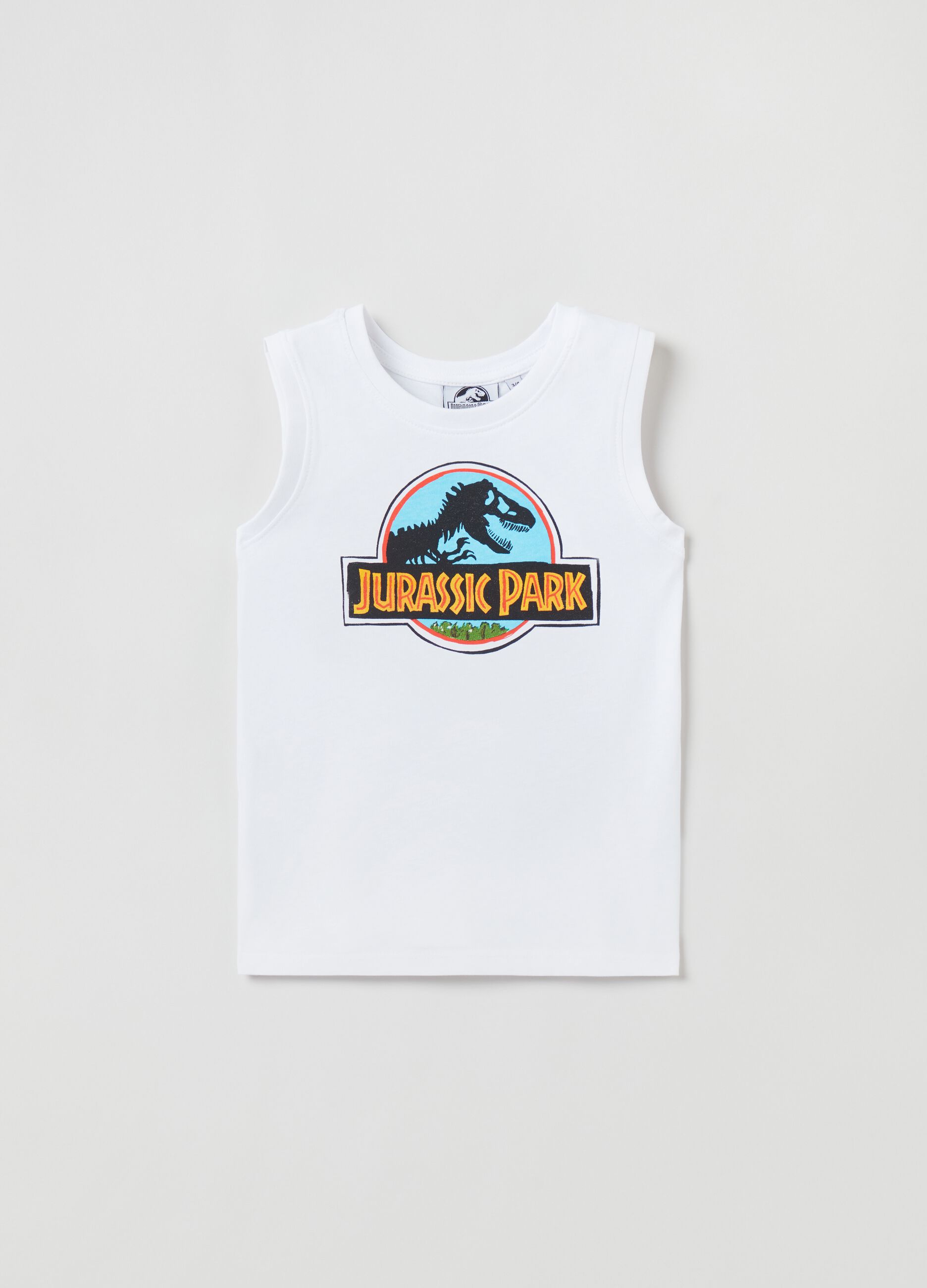 Vogatore in cotone stampa Jurassic Park