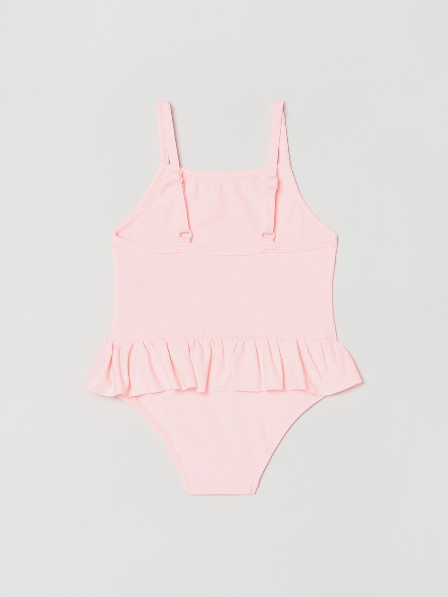 One-piece swimsuit with flounce_1