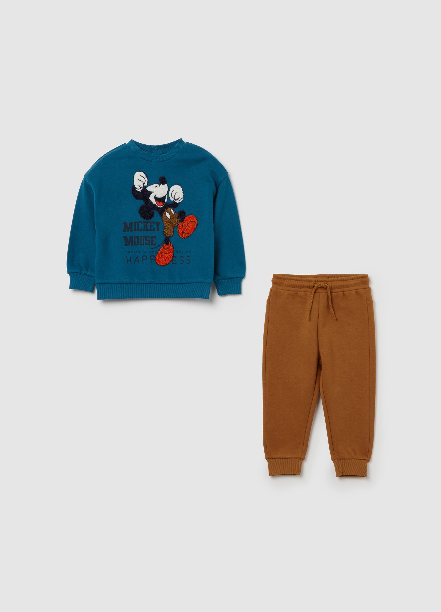 Fleece jogging set with Mickey Mouse print